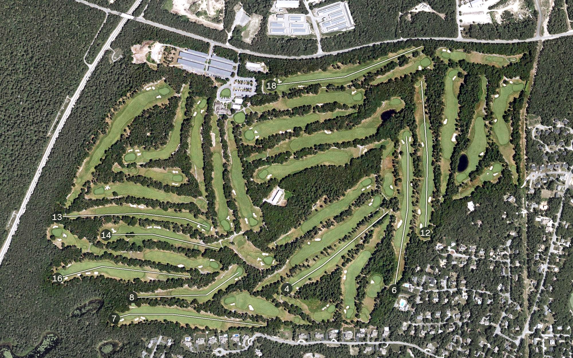 Aerial view of Captains Golf Course, MA
