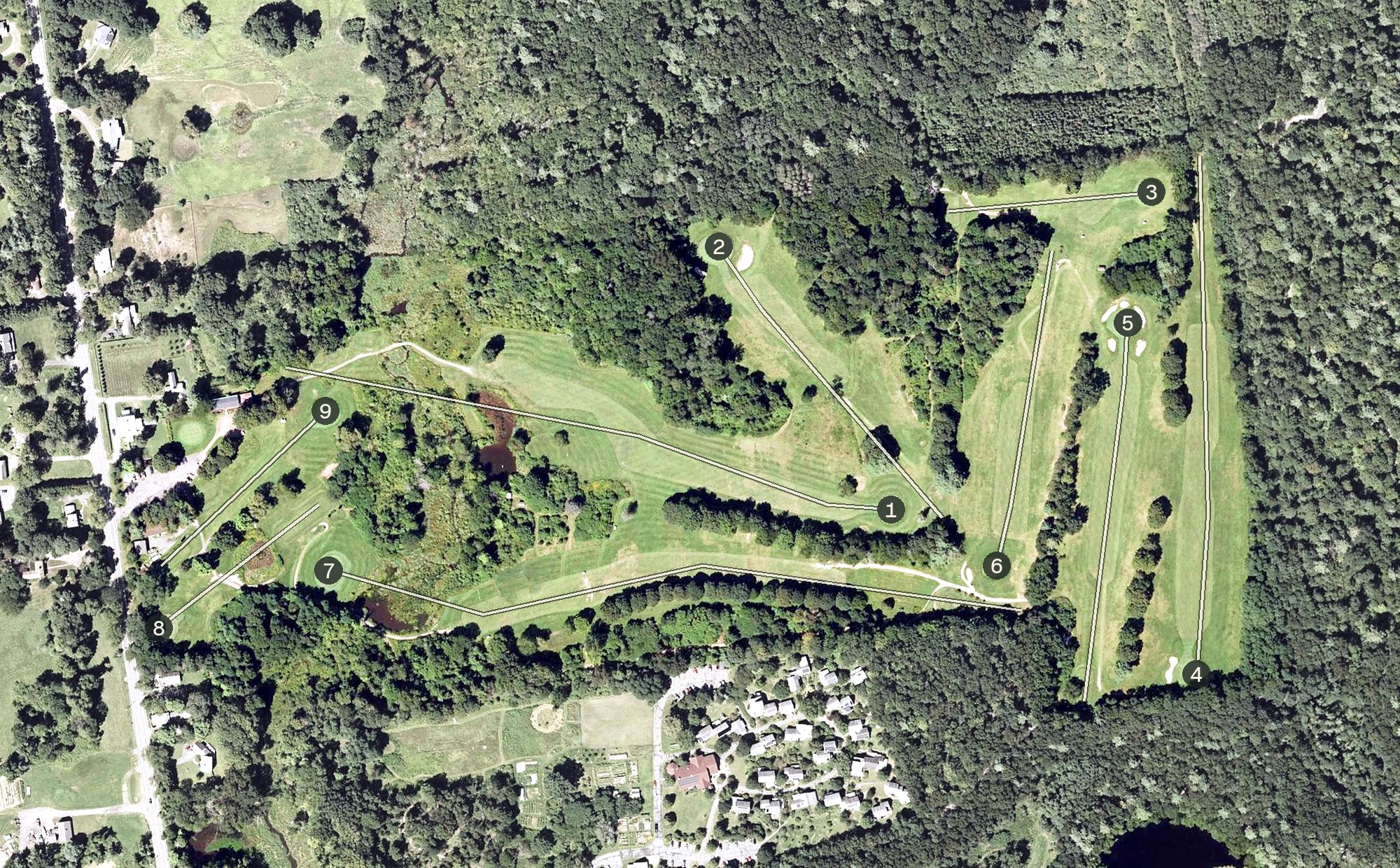 Aerial view of Cherry Hill Golf Course, MA