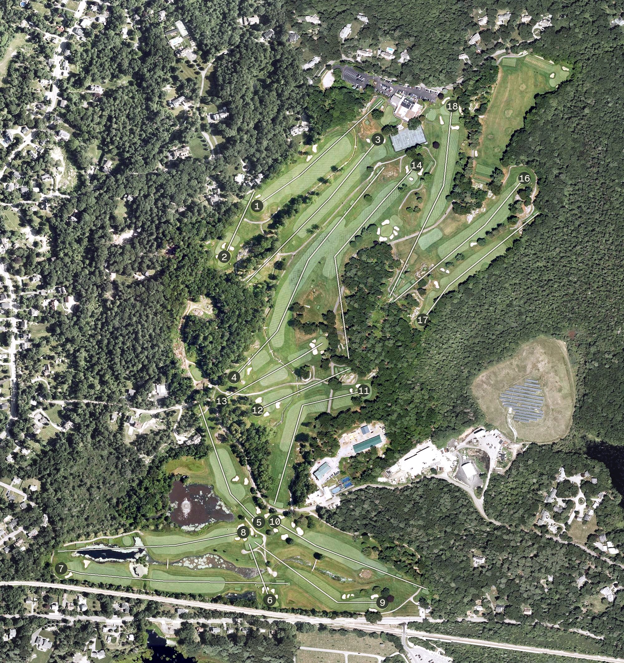 Aerial view of Cohasset Golf Club, MA