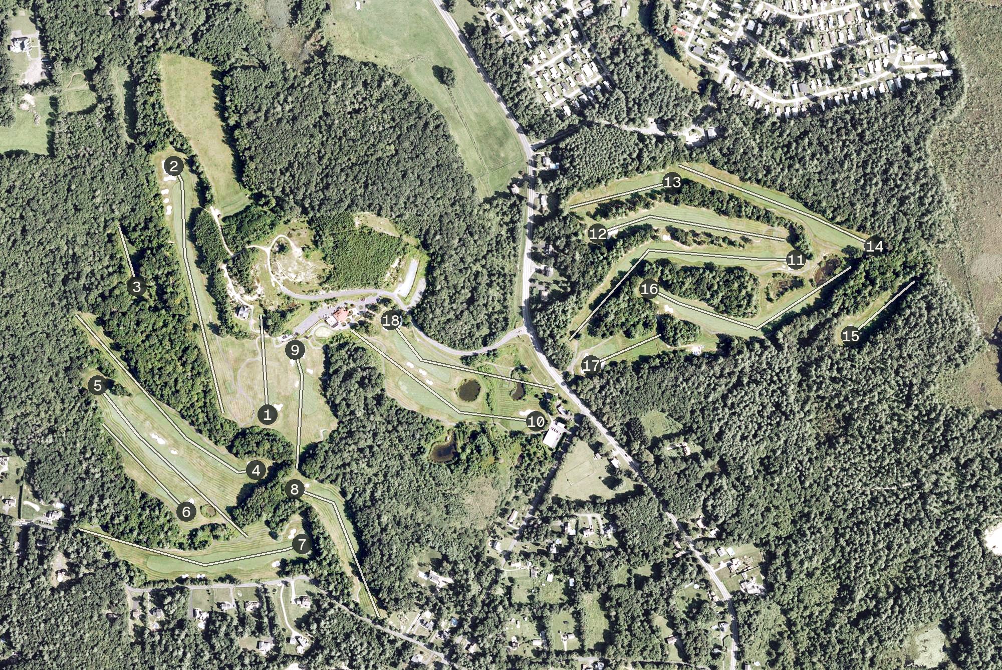 Aerial view of Cold Spring Country Club, MA