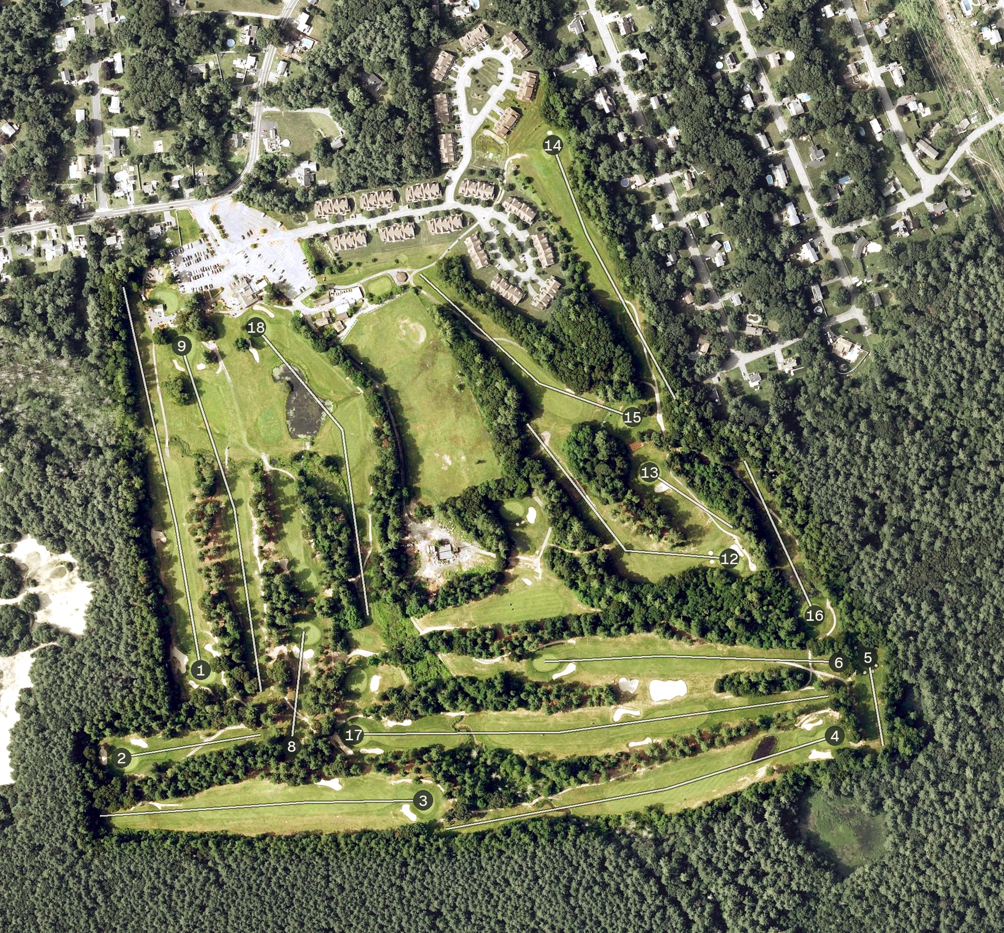Aerial view of Country Club Of Billerica, MA