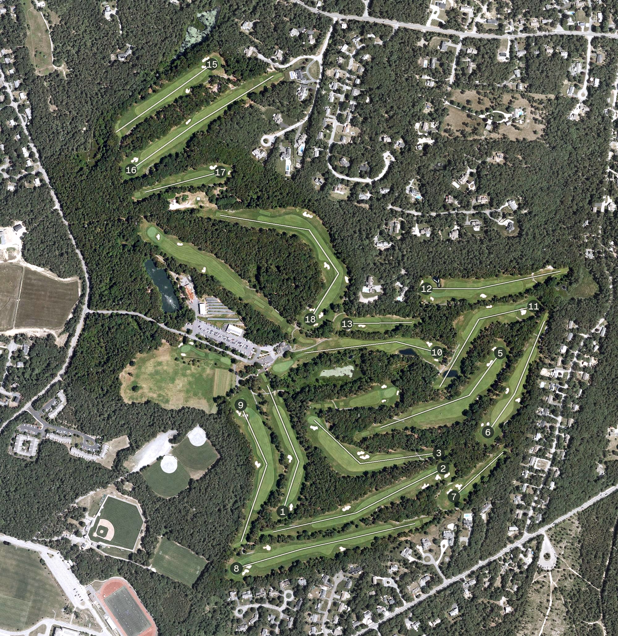 Aerial view of Cranberry Valley Golf Club, MA