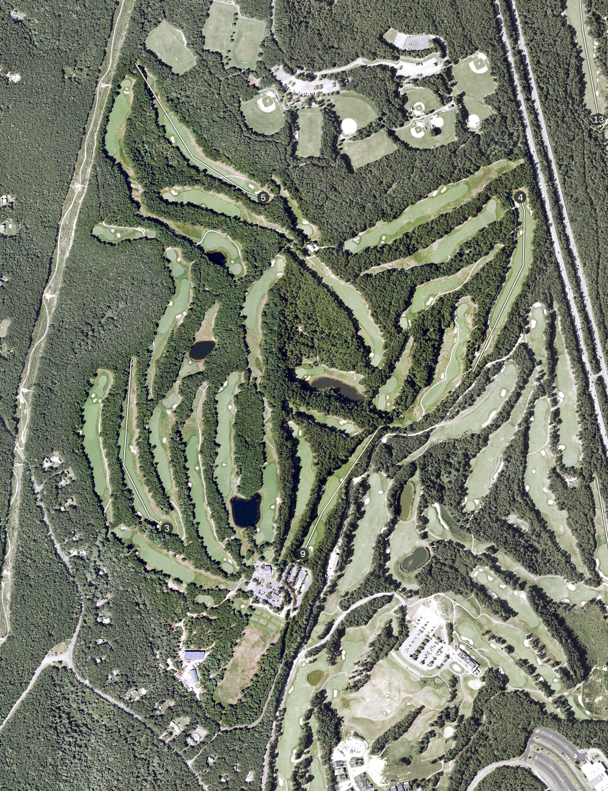 Aerial view of Crosswinds Golf Club, MA