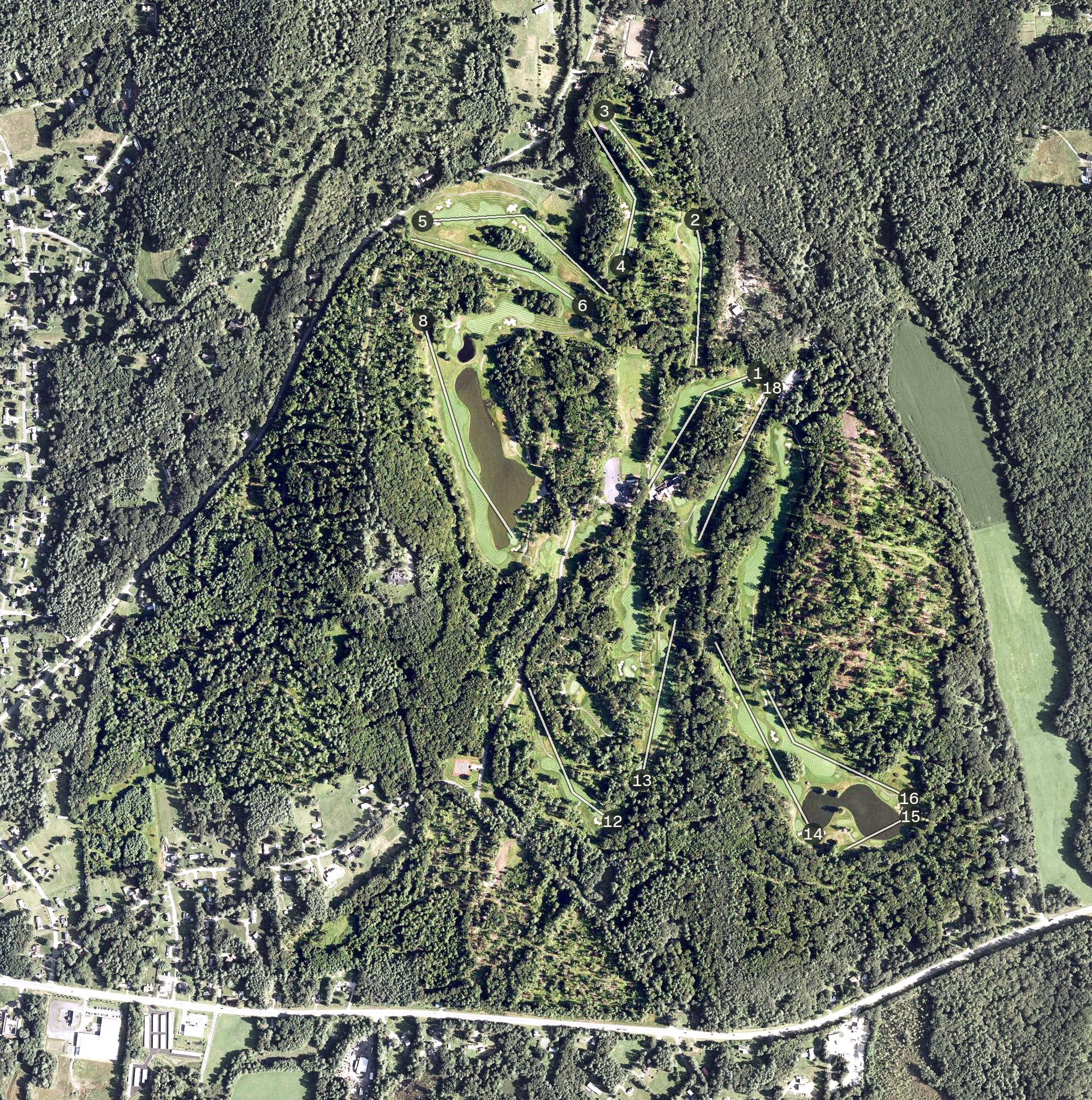 Aerial view of Crumpin-Fox Club, MA