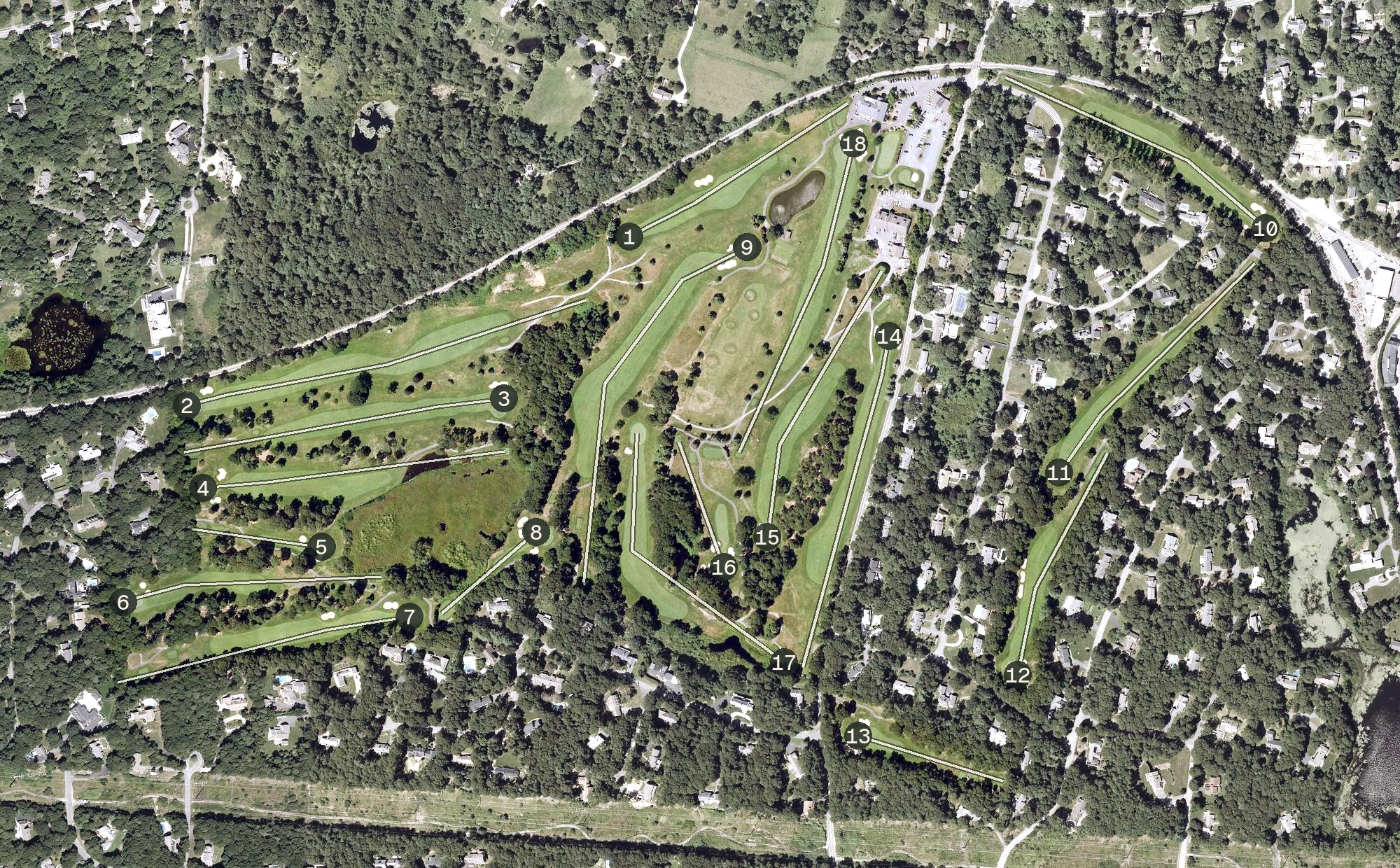 Aerial view of Cummaquid Golf Club, MA