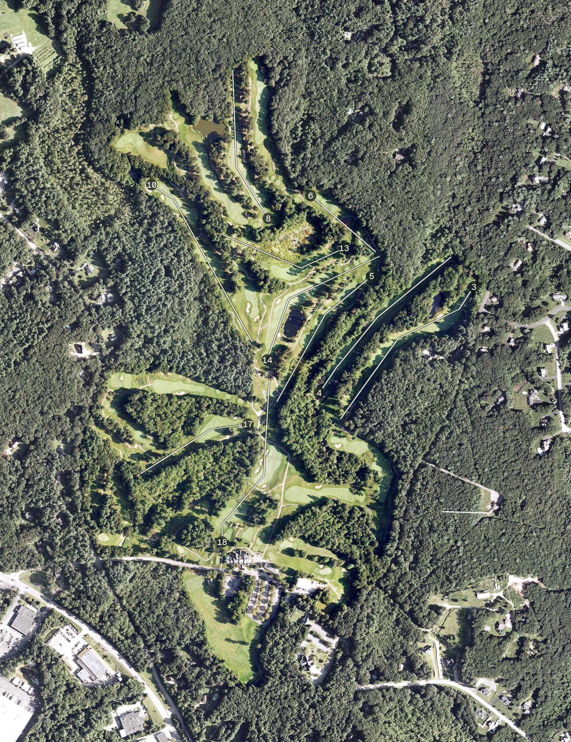 Aerial view of Cyprian Keyes Golf Club, MA