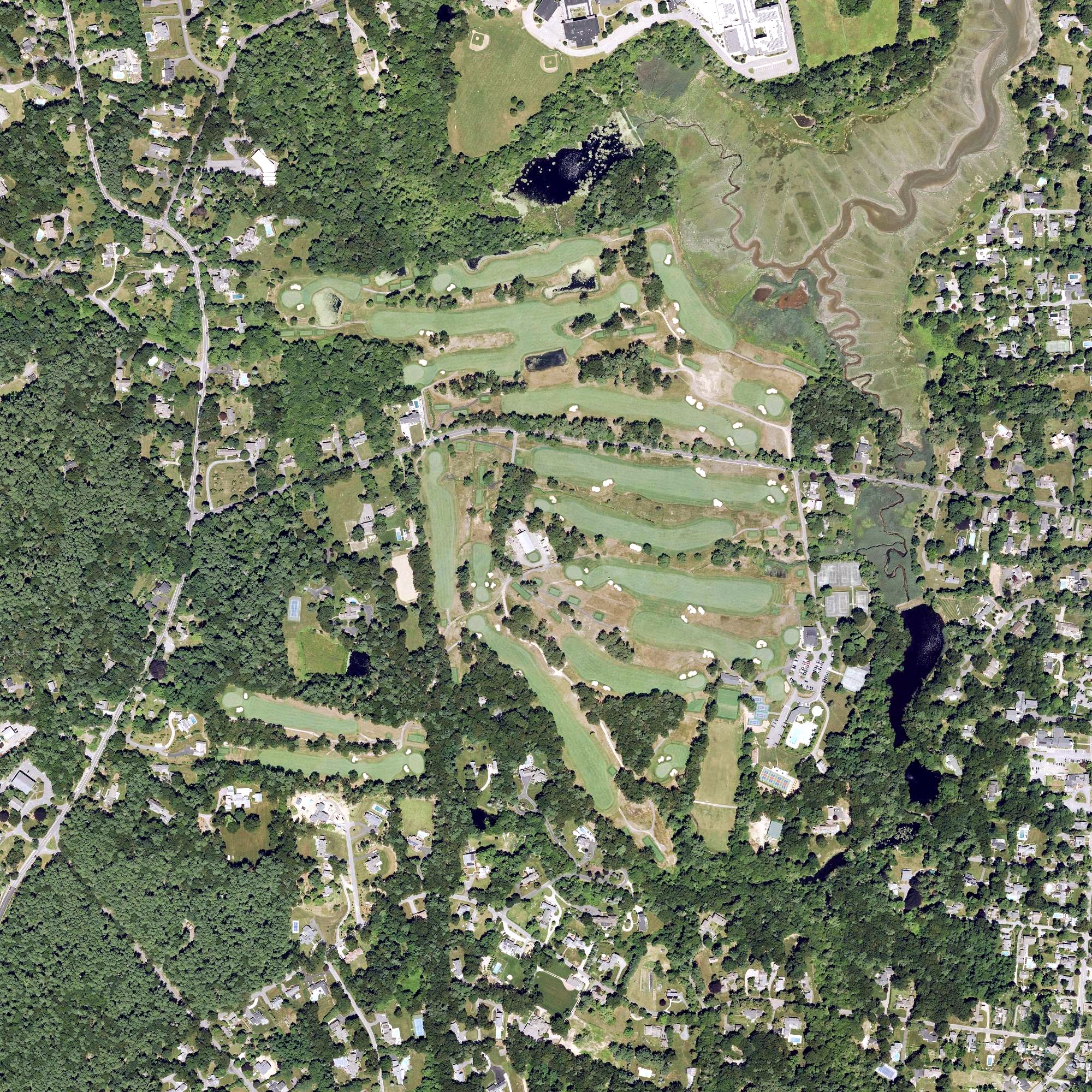 Aerial view of Duxbury Yacht Club Golf Course, MA