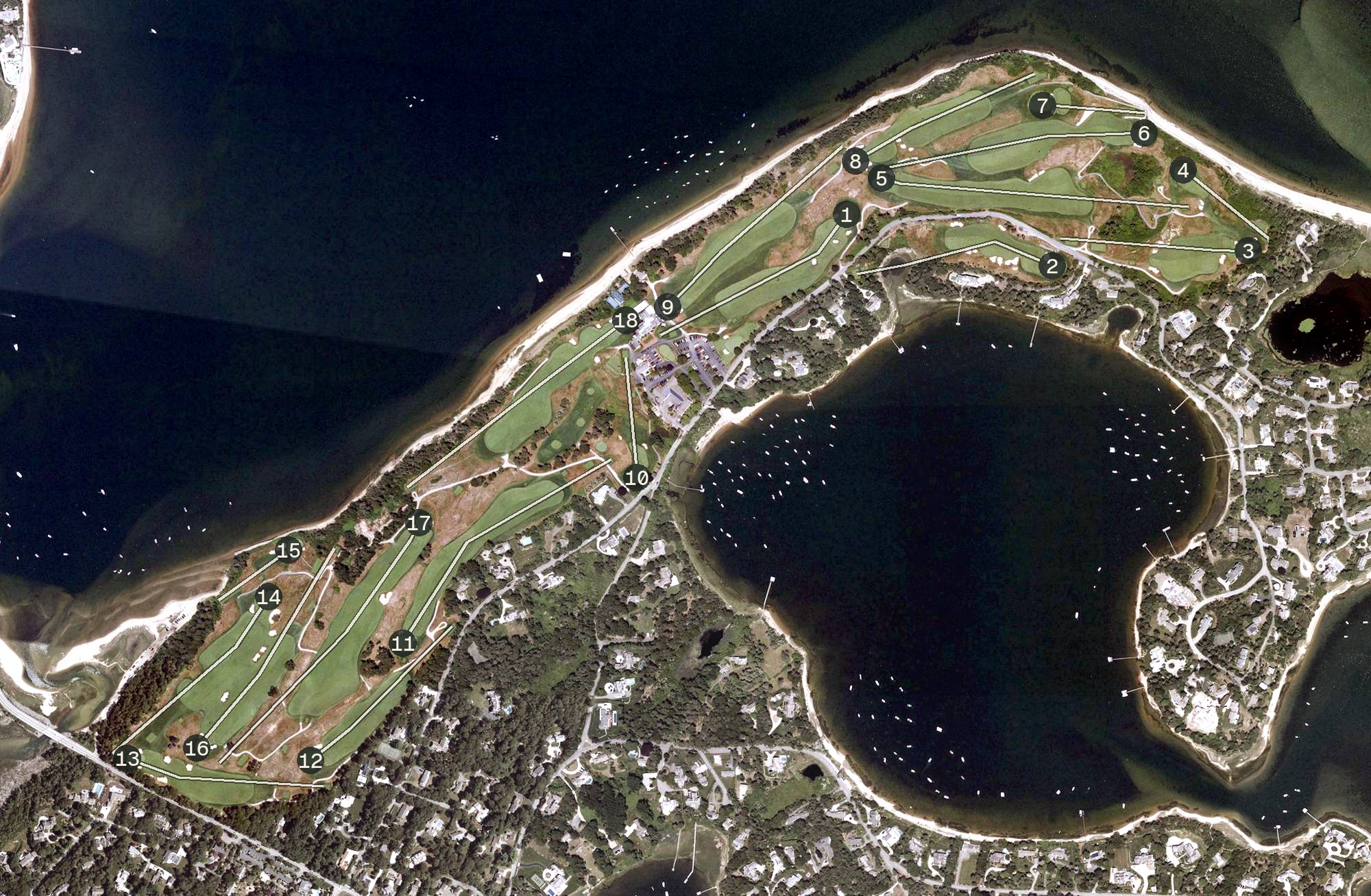 Aerial view of Eastward Ho Country Club, MA