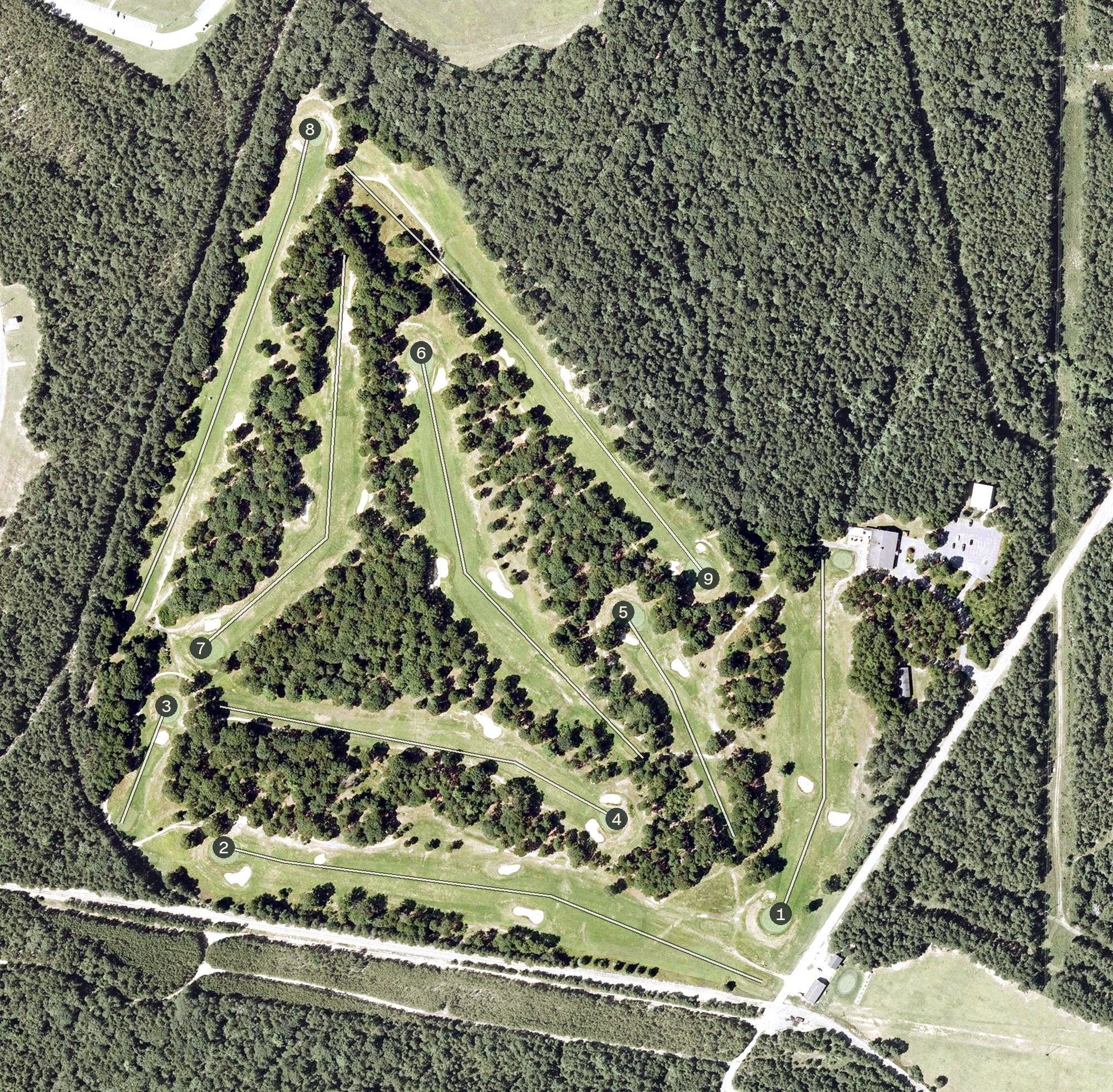 Aerial view of Falcon Golf Course, MA