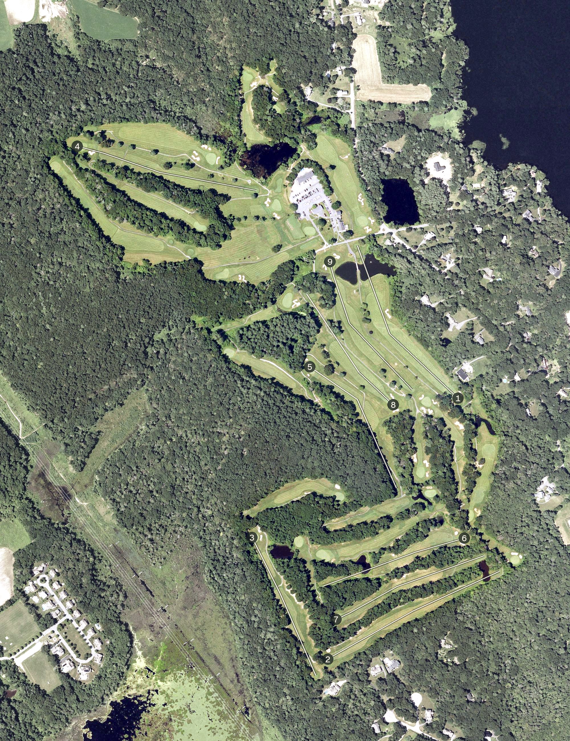 Aerial view of Far Corner Golf, MA