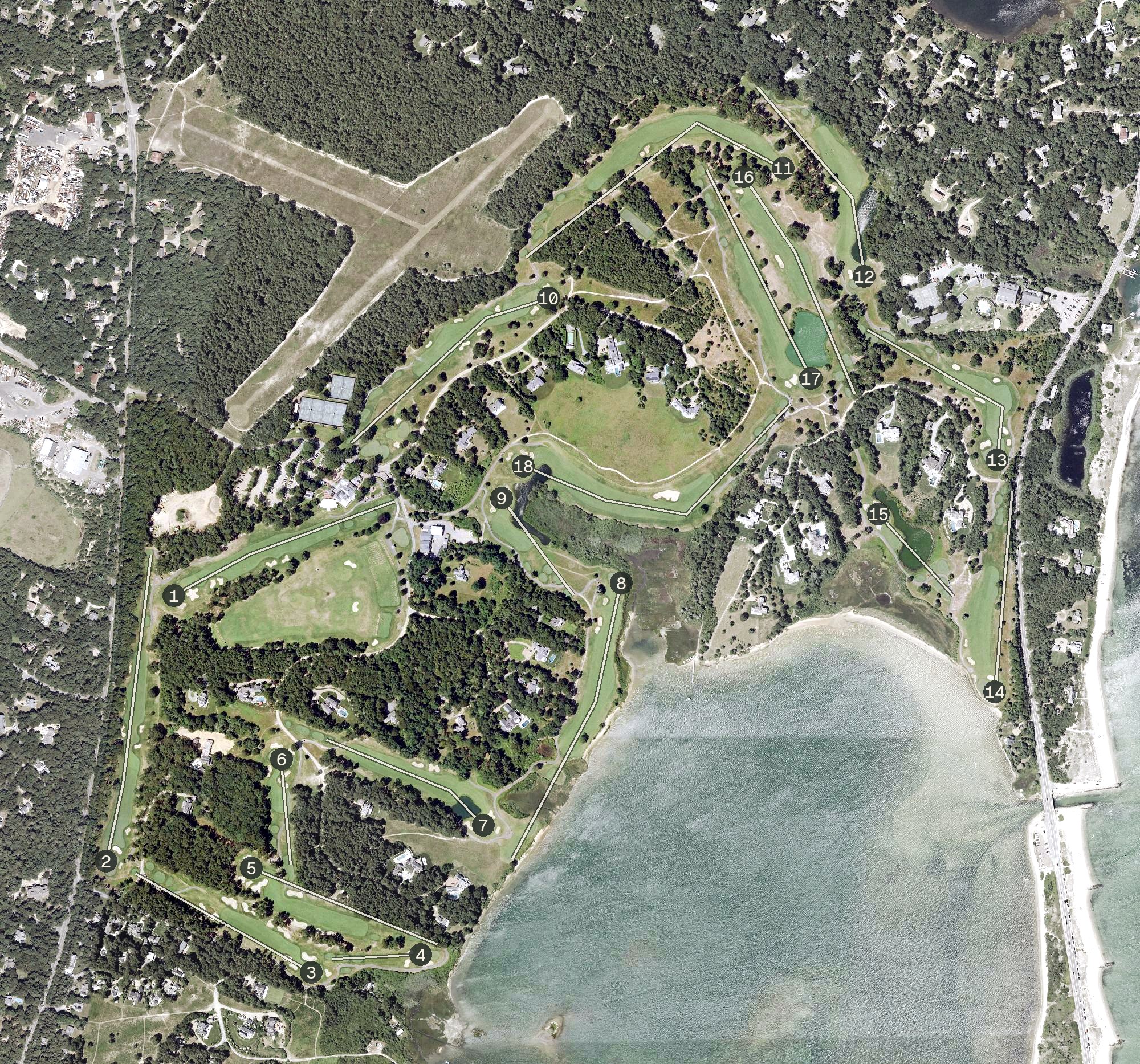 Aerial view of Farm Neck Golf Club, MA
