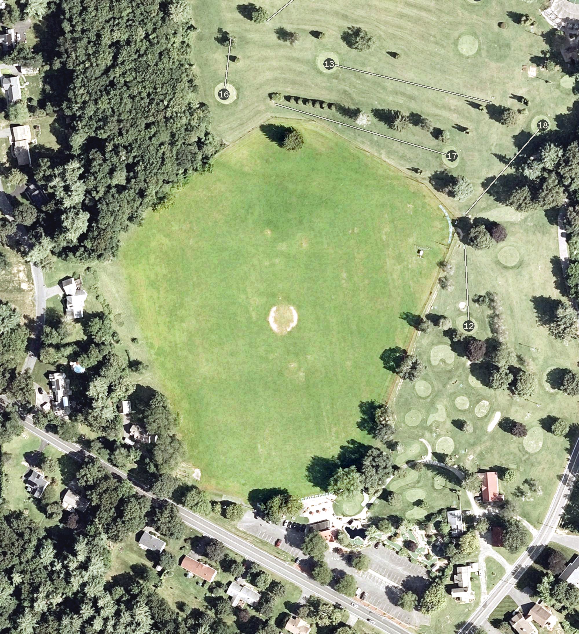 Aerial view of Fenway Driving Range, MA