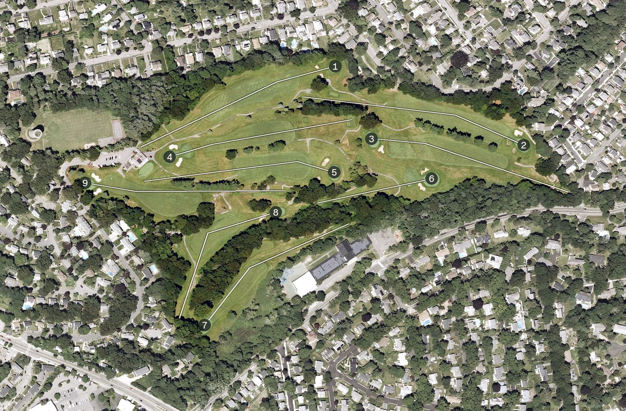 Aerial view of Furnace Brook Golf Club, MA