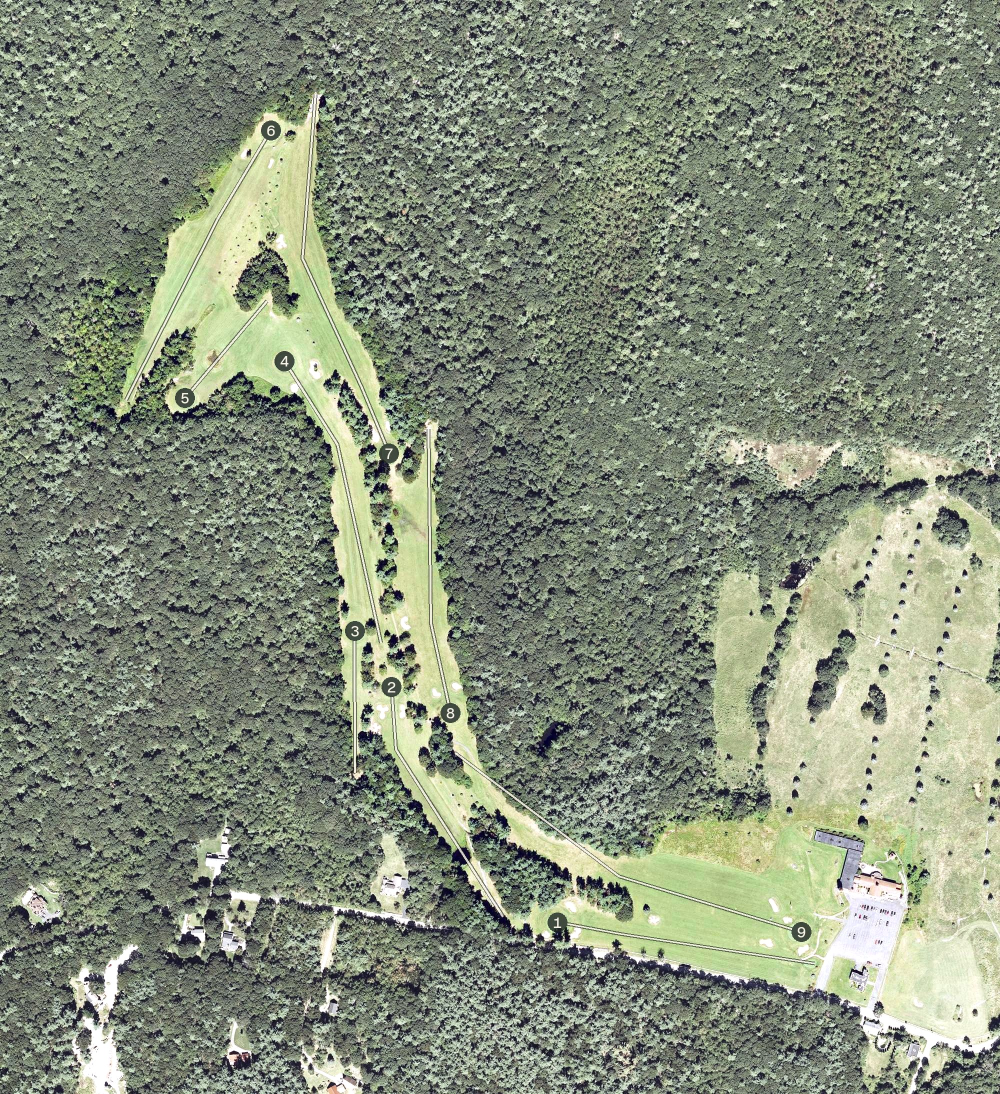 Aerial view of Grandview Golf Course, MA