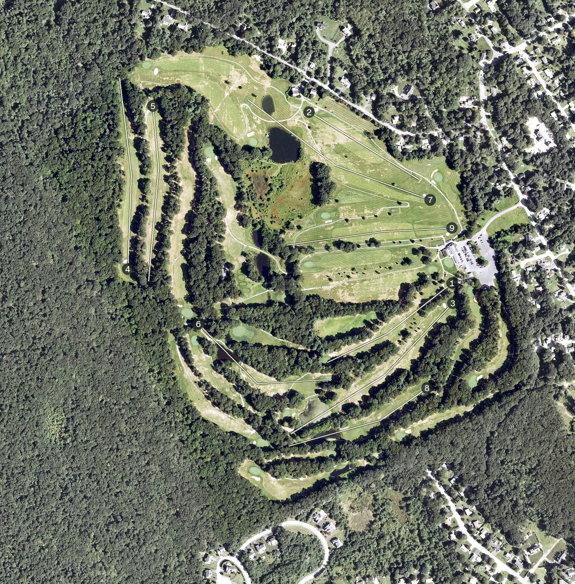 Aerial view of Heather Hill Country Club, MA