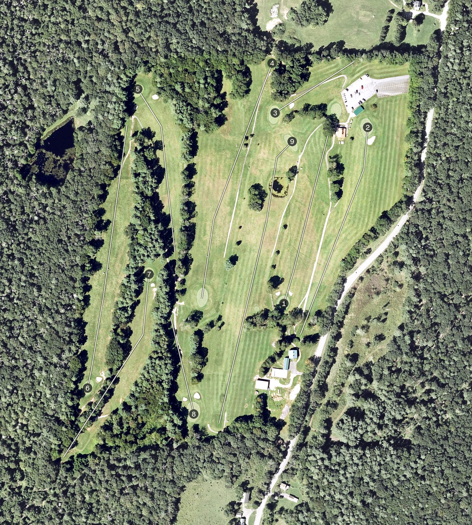 Aerial view of Hemlock Ridge Golf Course, MA