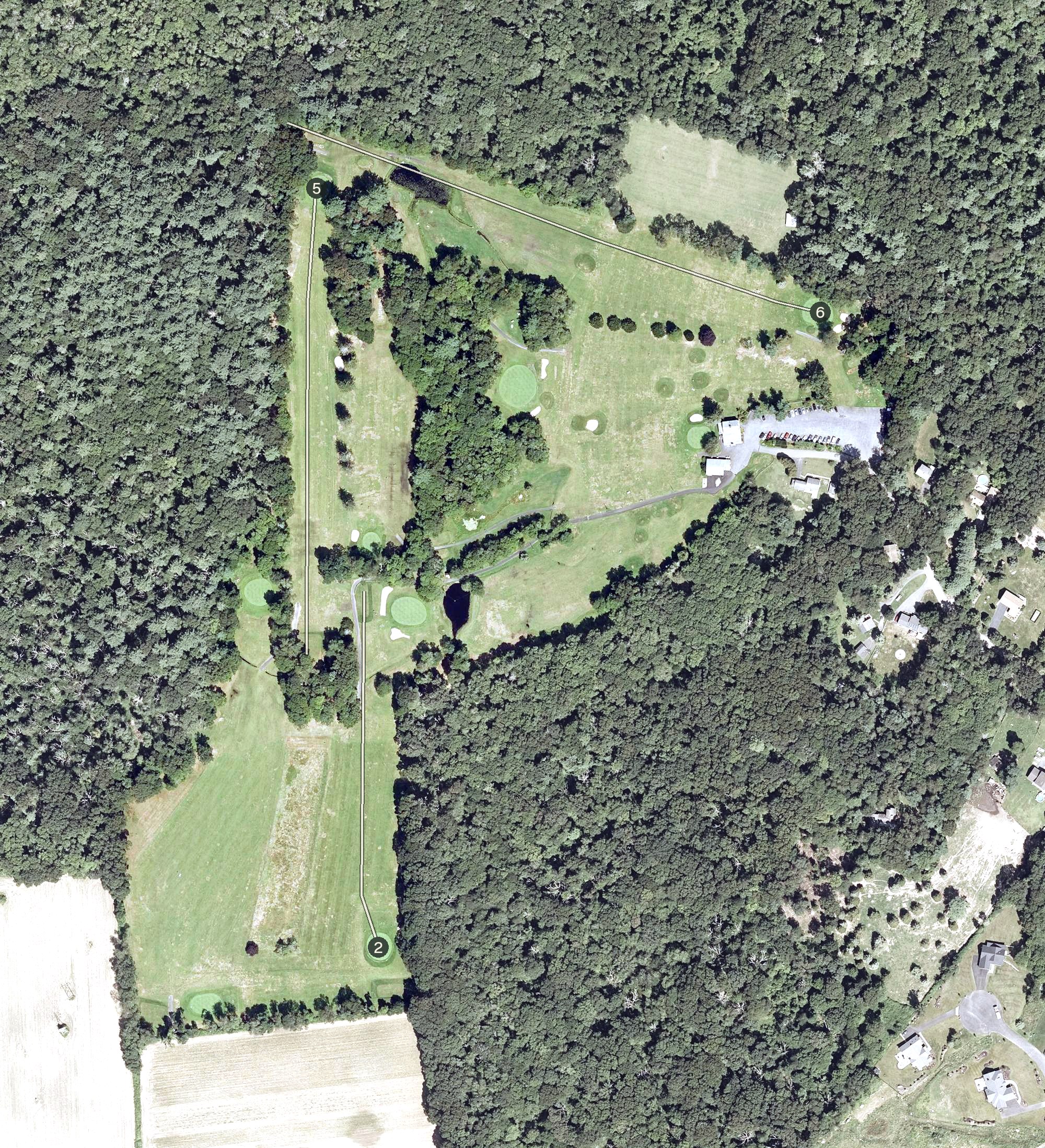 Aerial view of Hidden Hollow Country Club, MA