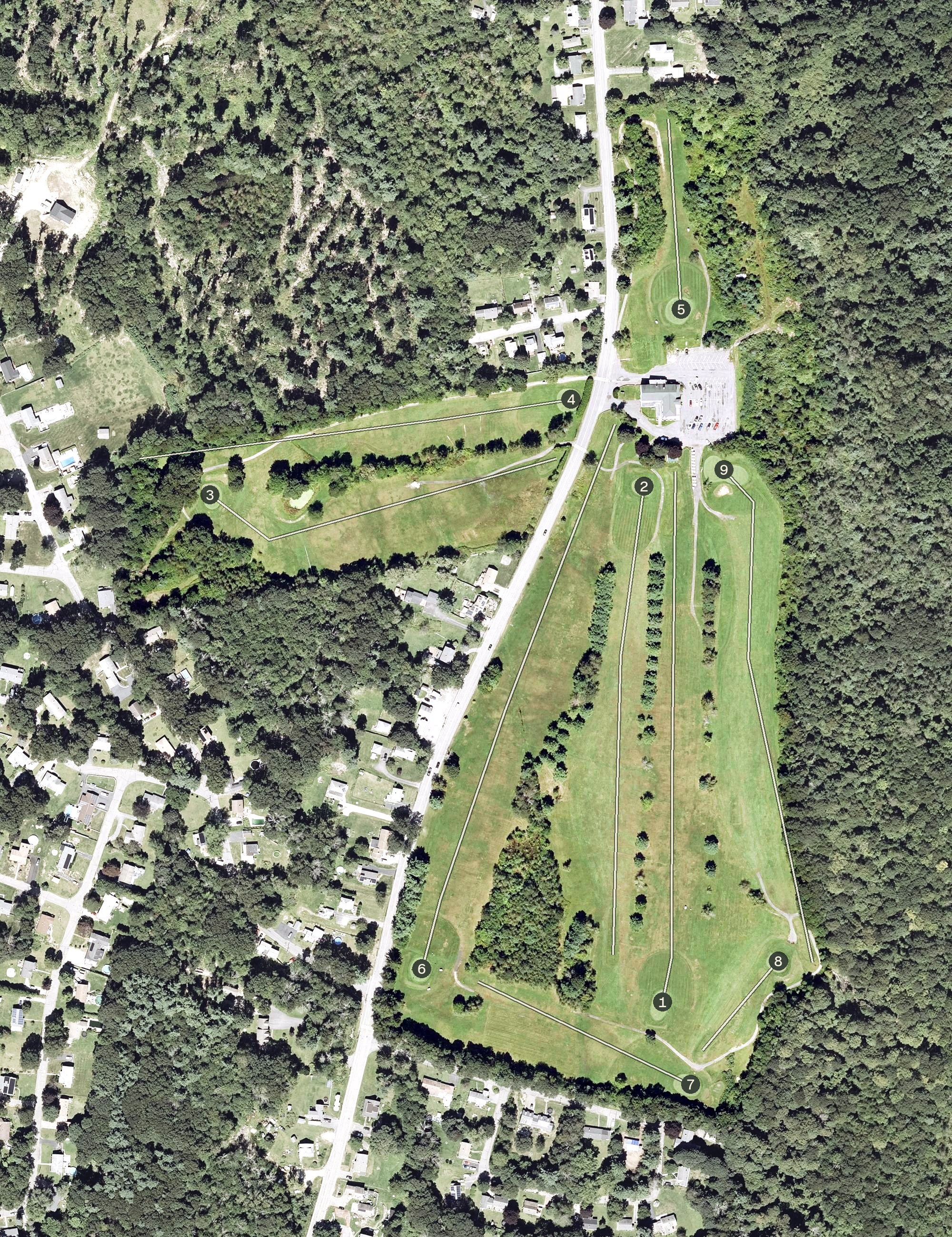 Aerial view of Hillcrest Country Club, MA