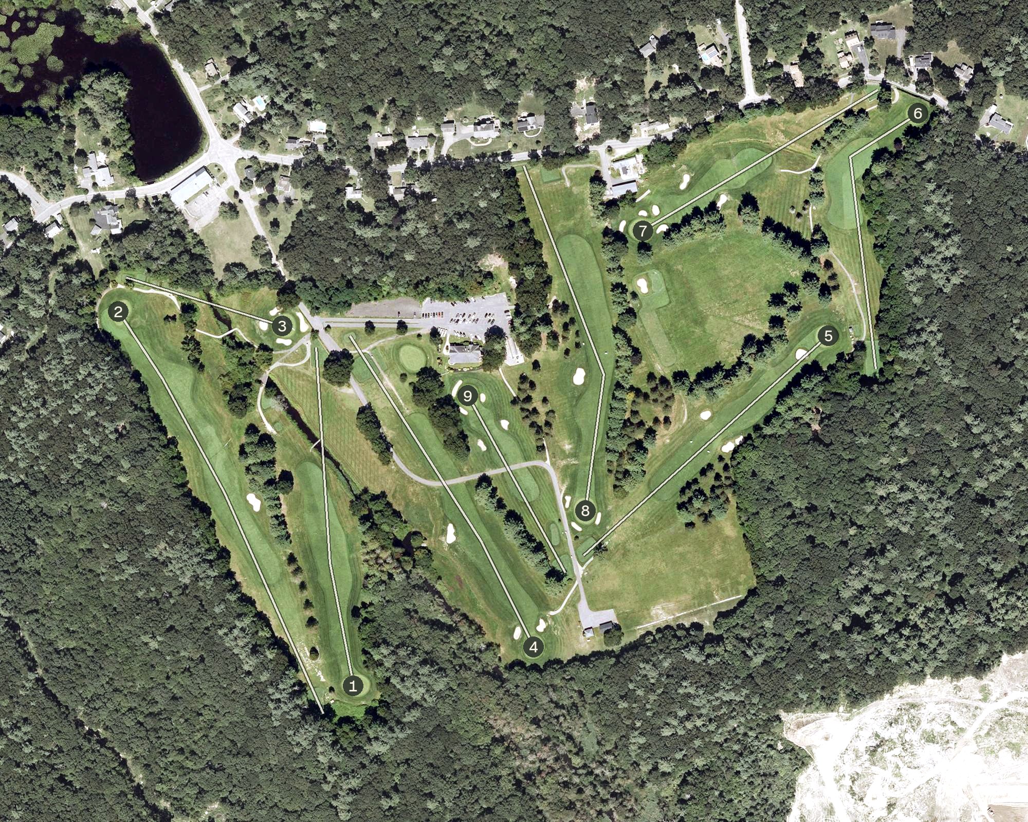 Aerial view of Hopedale Country Club, MA