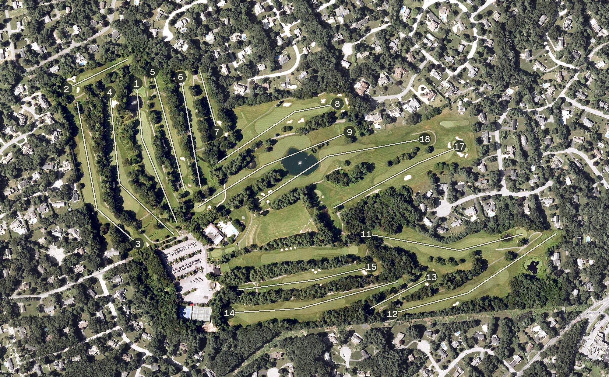 Aerial view of Indian Ridge Golf Club, MA