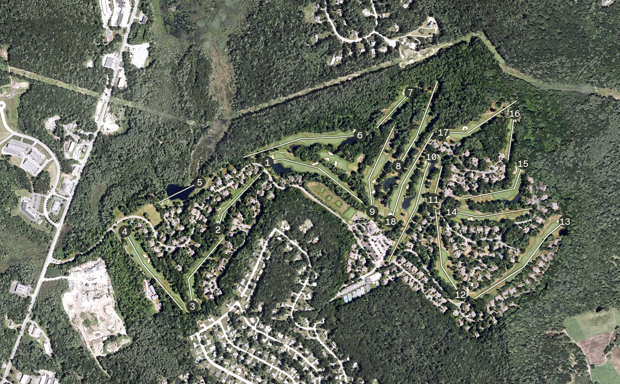 Aerial view of Ipswich Country Club, MA