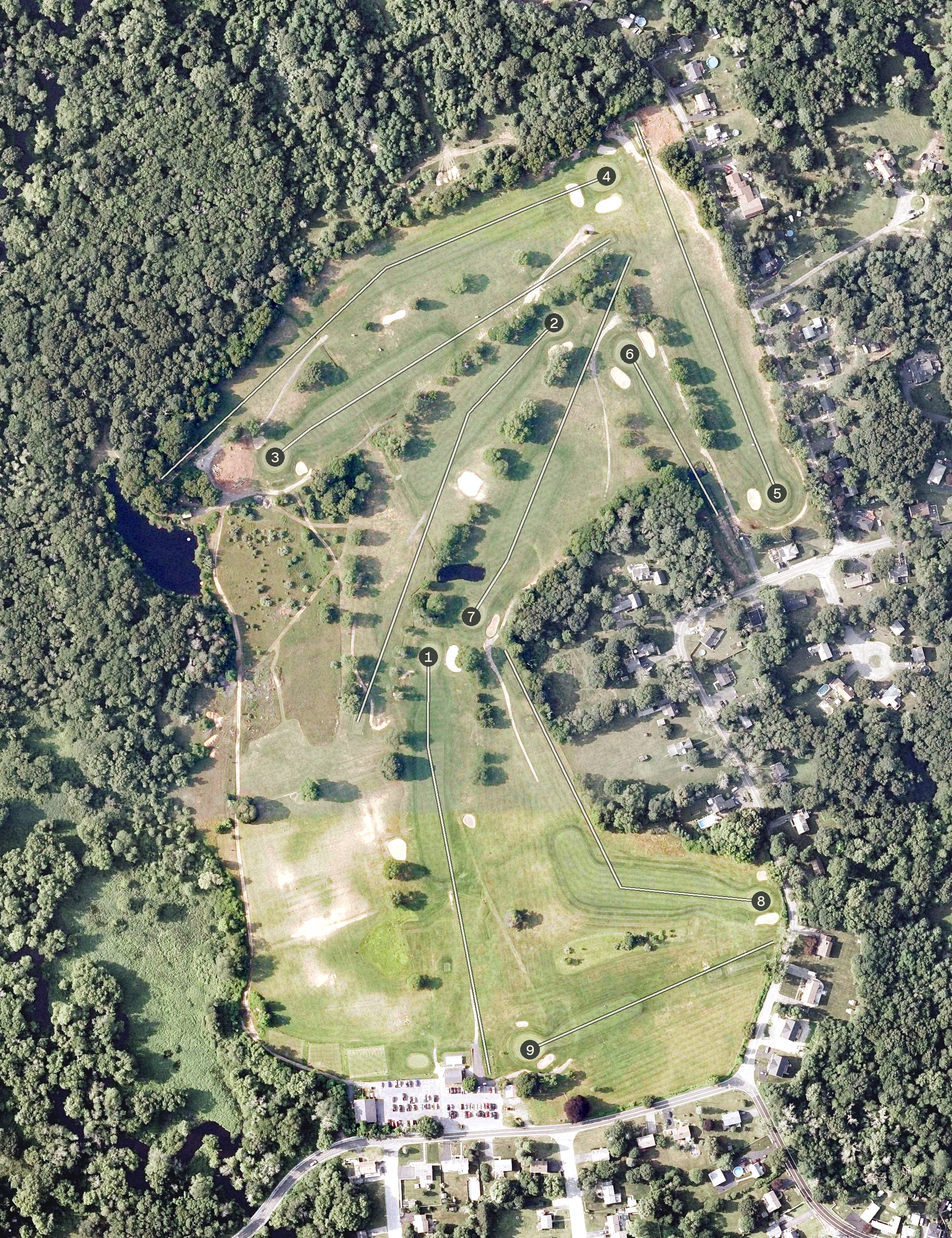 Aerial view of John F Parker Golf Course, MA