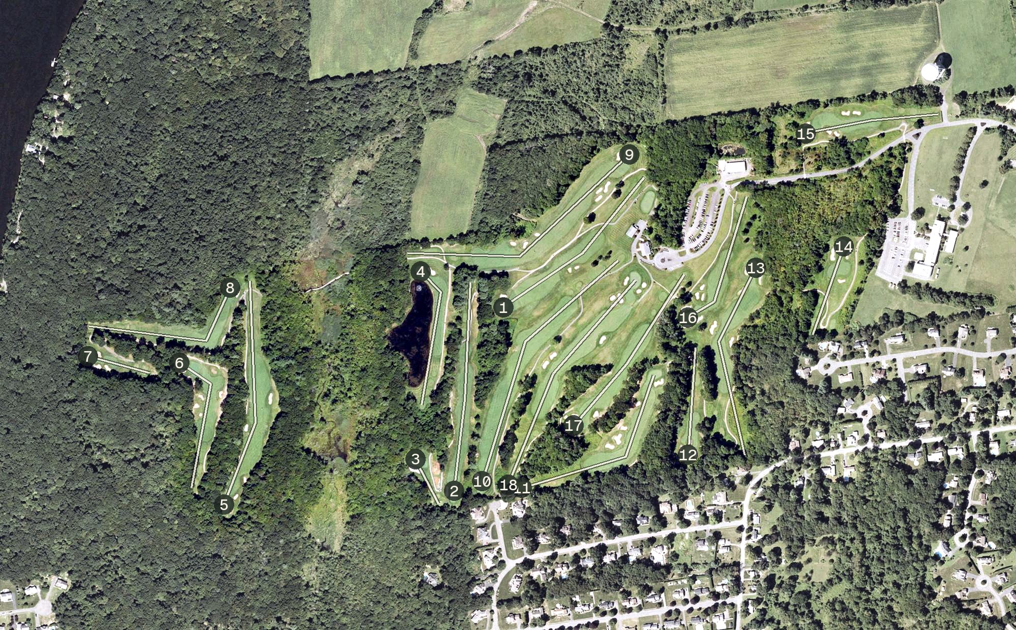 Aerial view of Ledges Golf Club, MA