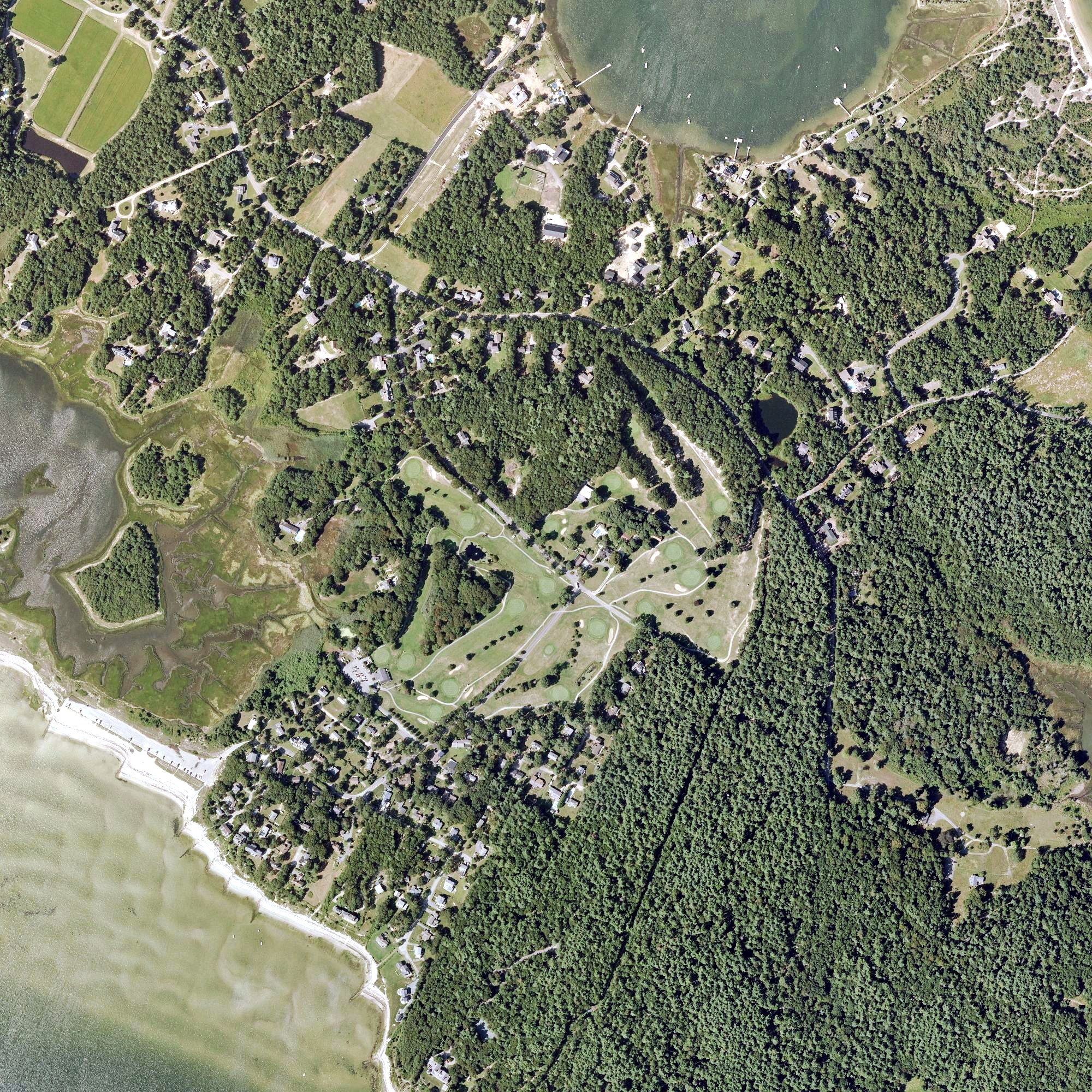 Aerial view of Little Harbor Country Club, MA