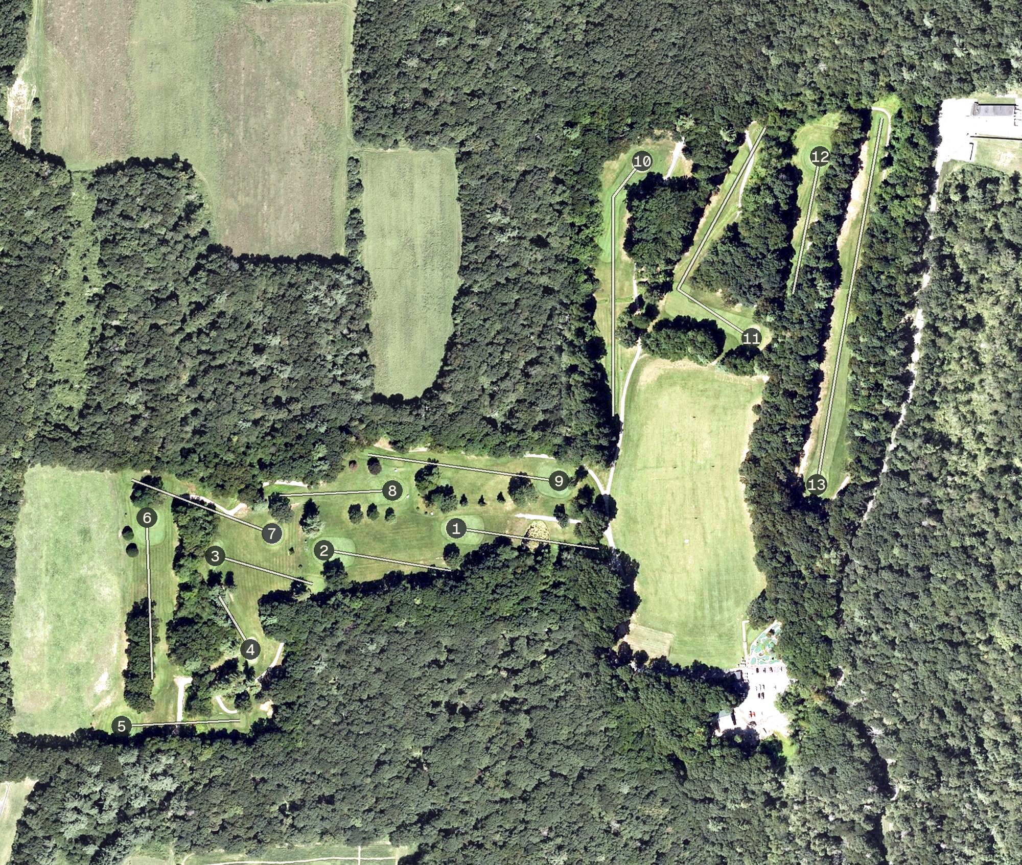 Aerial view of Longhi's Golf, MA