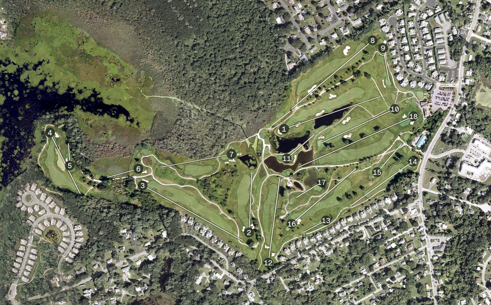 Aerial view of Merrimack Valley Golf Club, MA