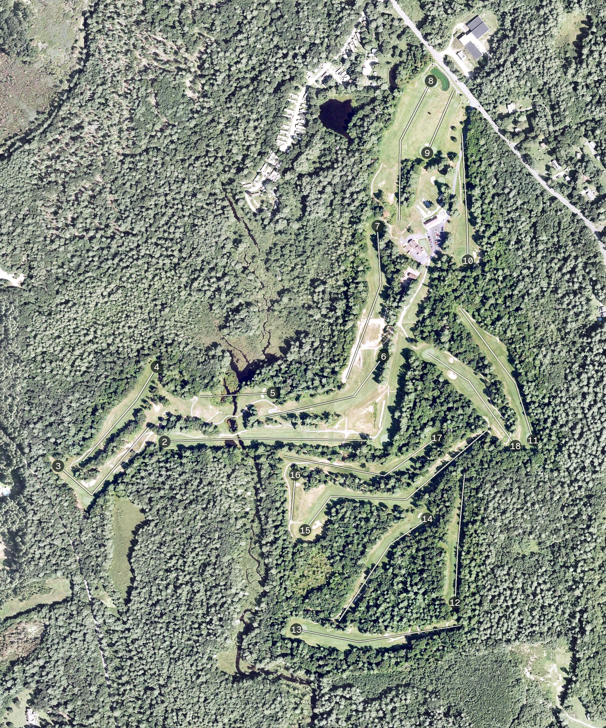 Aerial view of Mill Valley Golf Links, MA