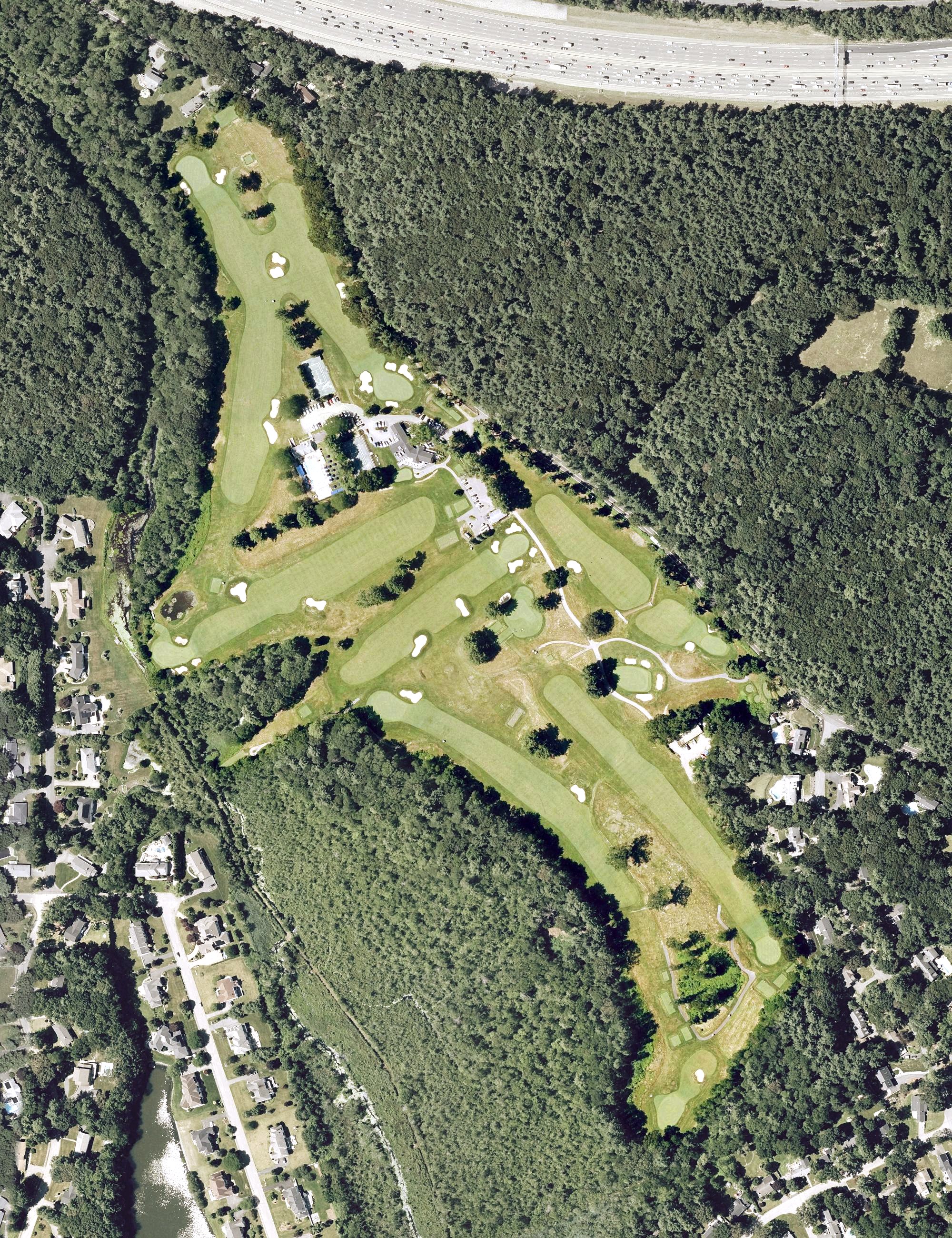 Aerial view of Milton-Hoosic Club, MA