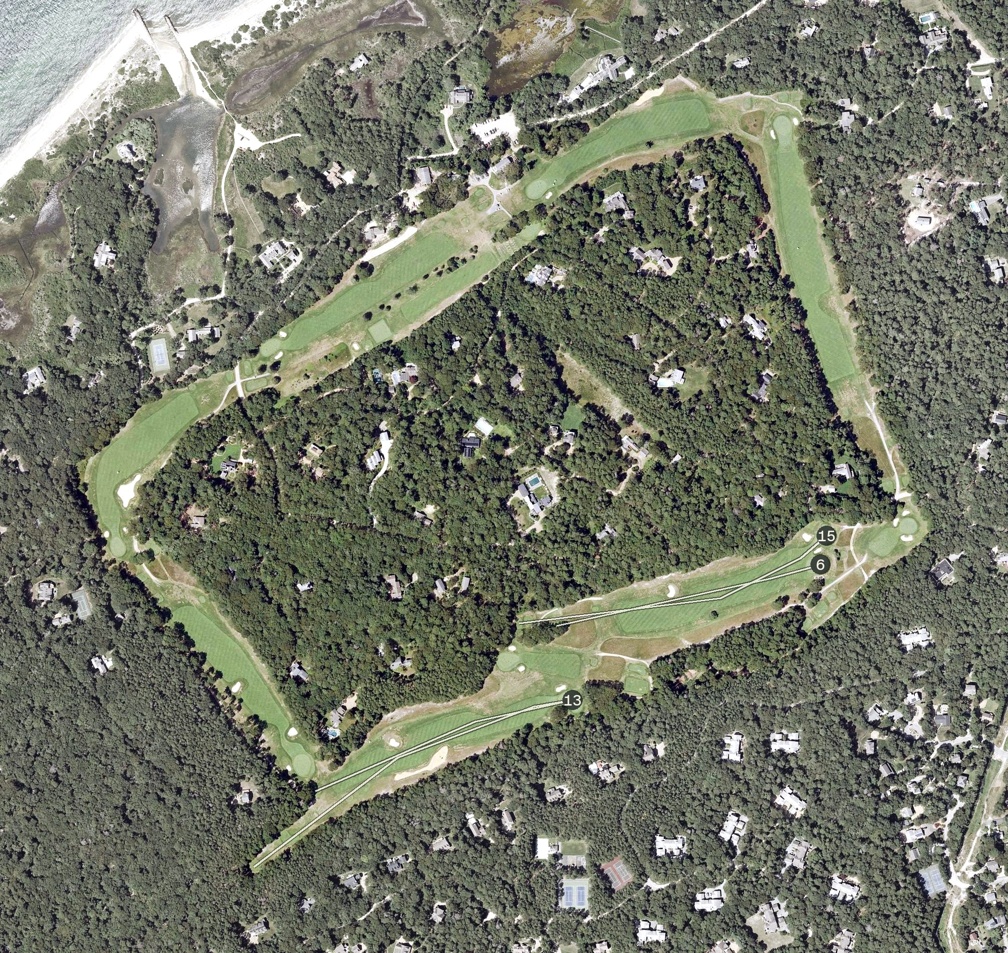 Aerial view of Mink Meadows Golf Club, MA