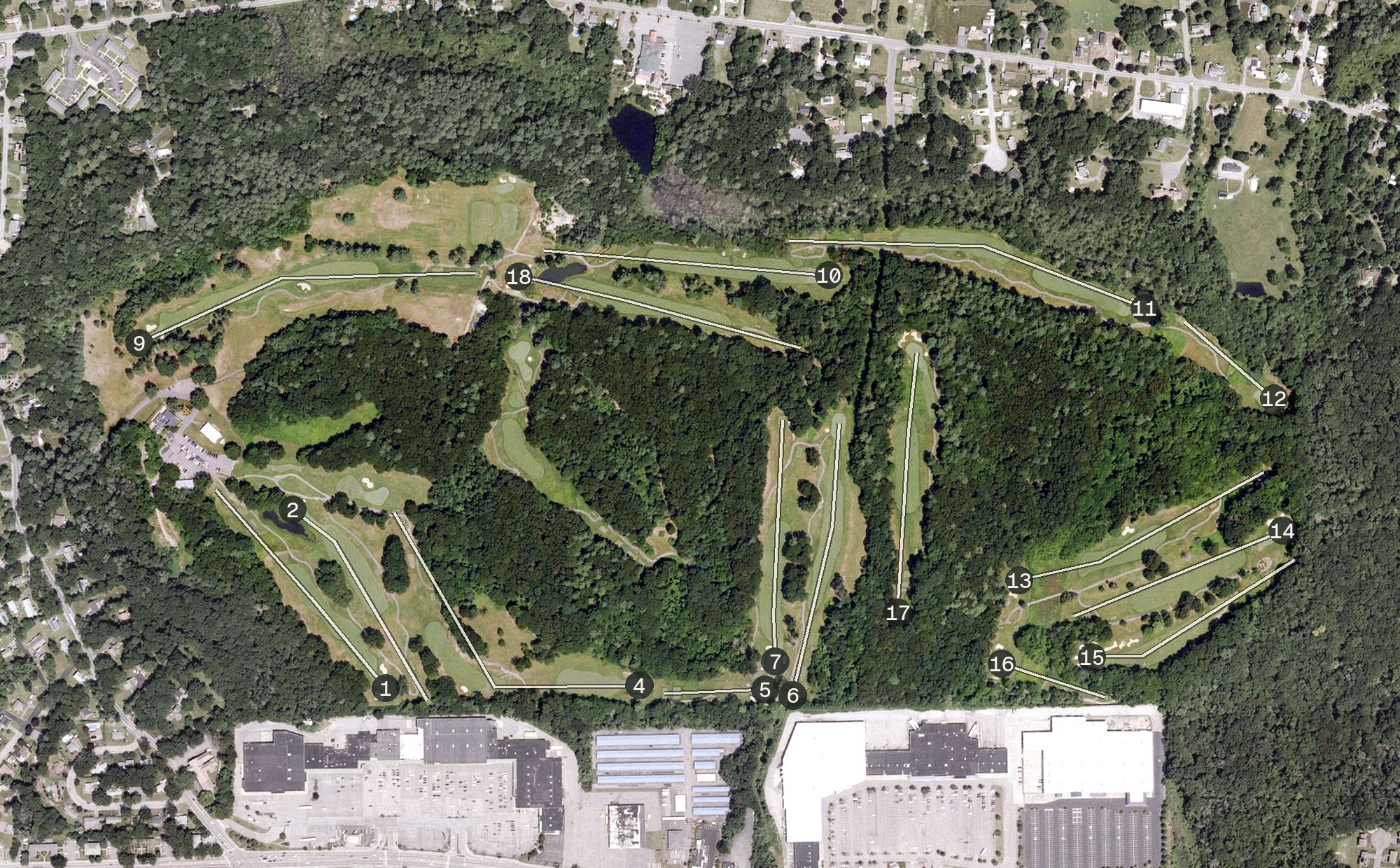 Aerial view of New England Country Club, MA