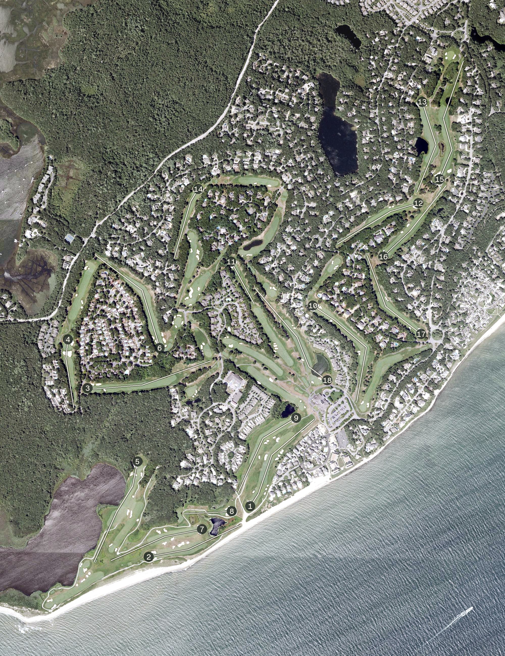 Aerial view of New Seabury Country Club, MA