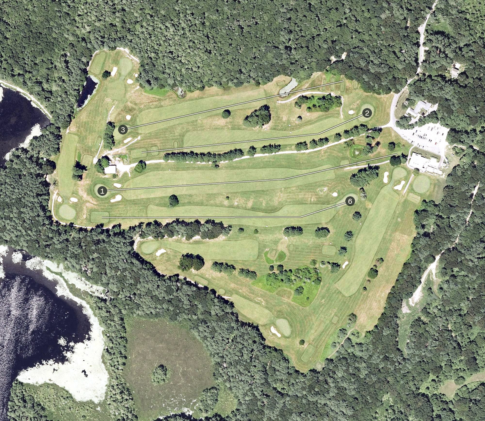 Aerial view of North Hill Country Club, MA