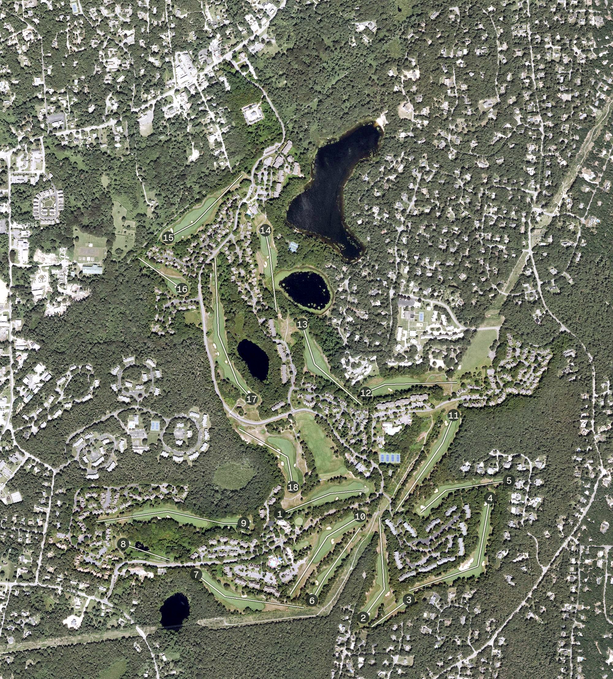 Aerial view of Ocean Edge Resort and Golf Club, MA