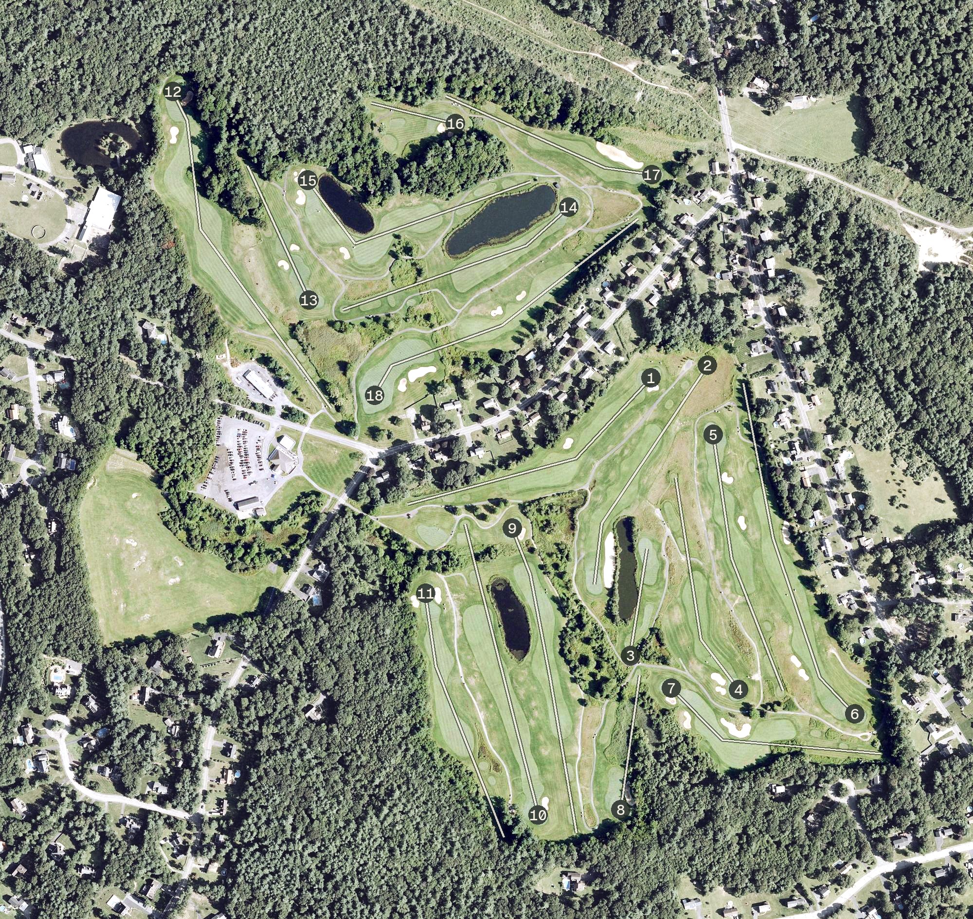 Aerial view of Olde Scotland Links, MA
