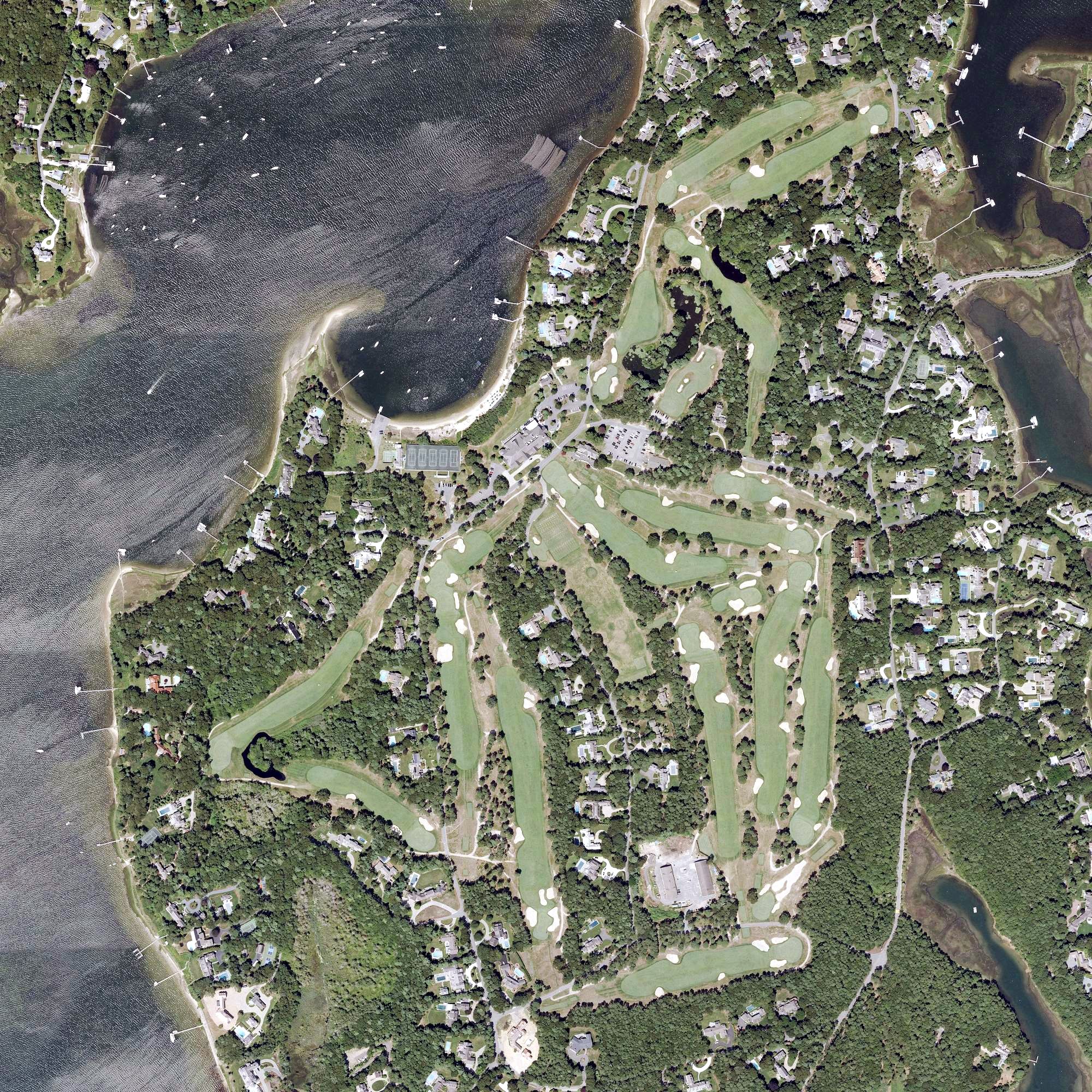 Aerial view of Oyster Harbors Club, MA
