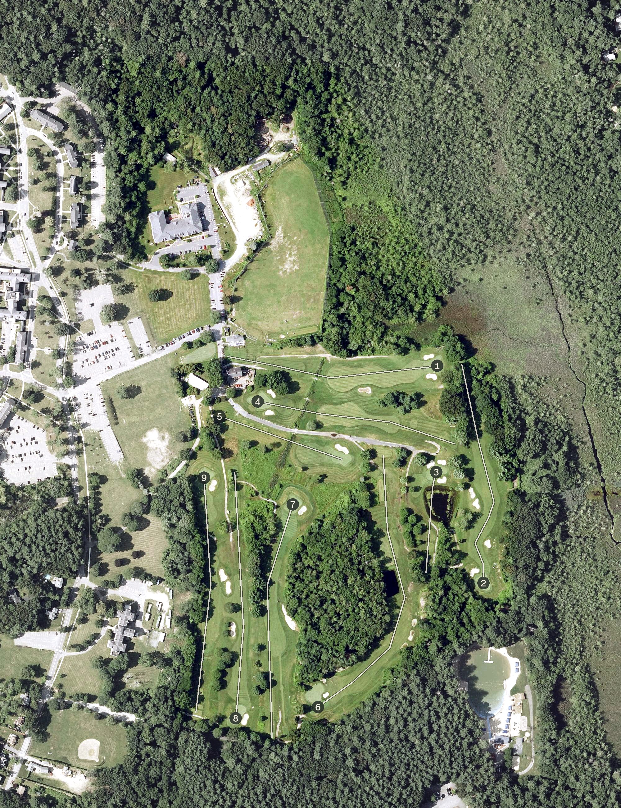 Aerial view of Patriot Golf Course, MA
