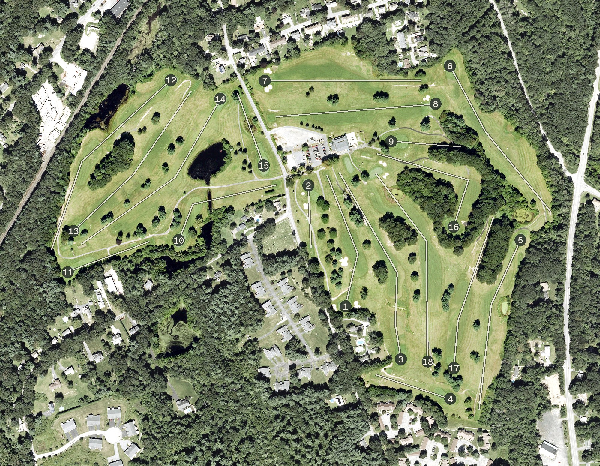 Aerial view of Pine Ridge, MA