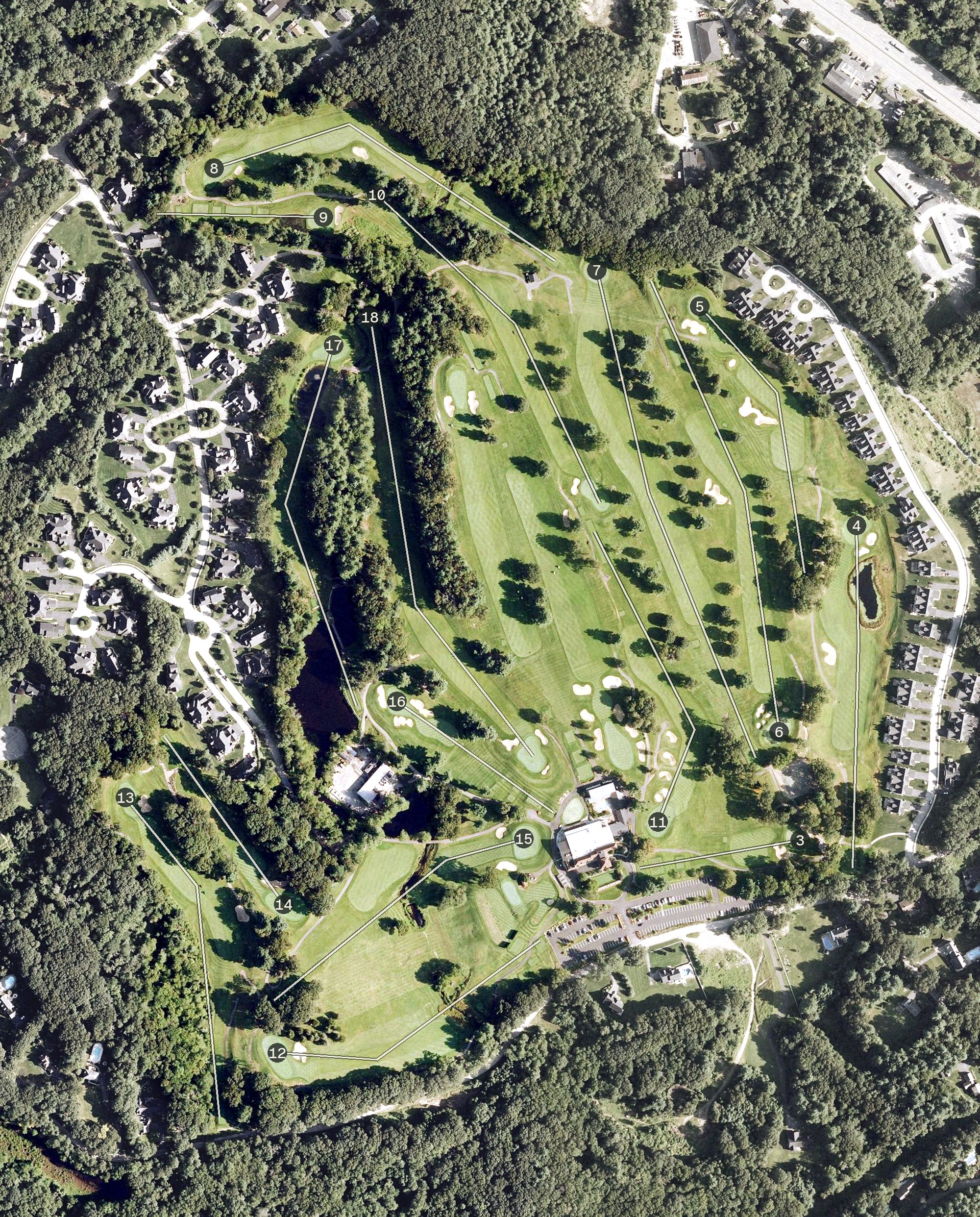 Aerial view of Pleasant Valley Country Club, MA