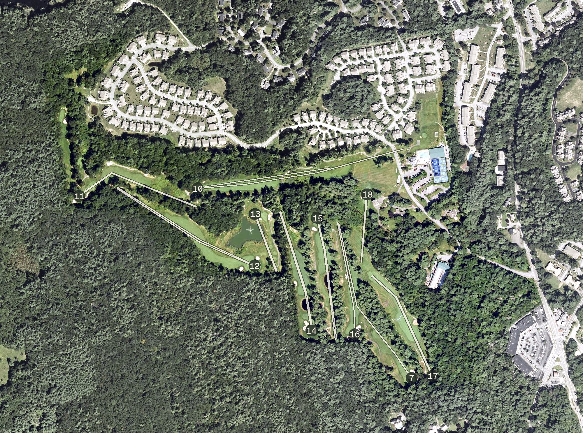 Aerial view of Quail Ridge Country Club, MA