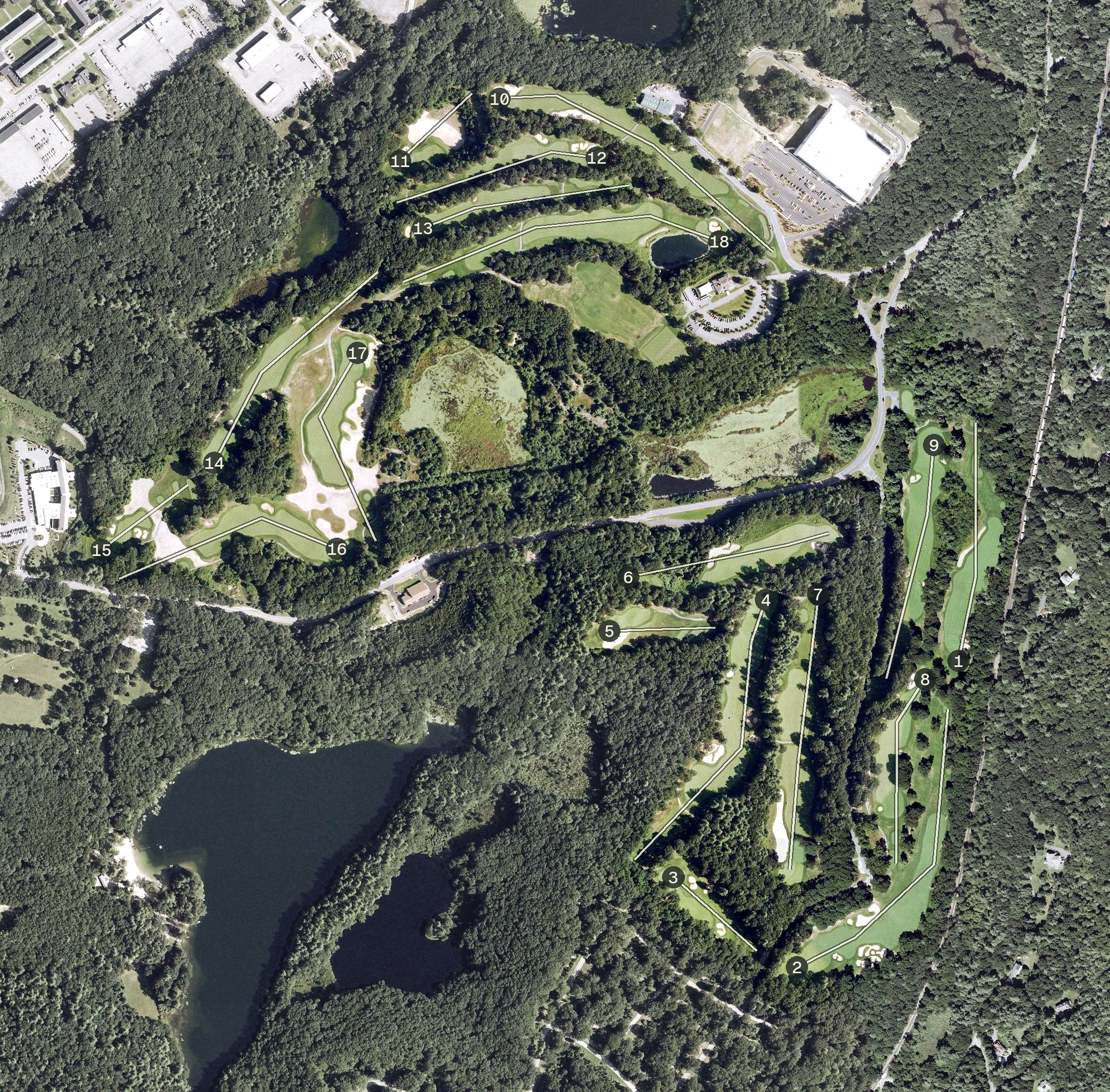 Aerial view of Red Tail Golf Course, MA