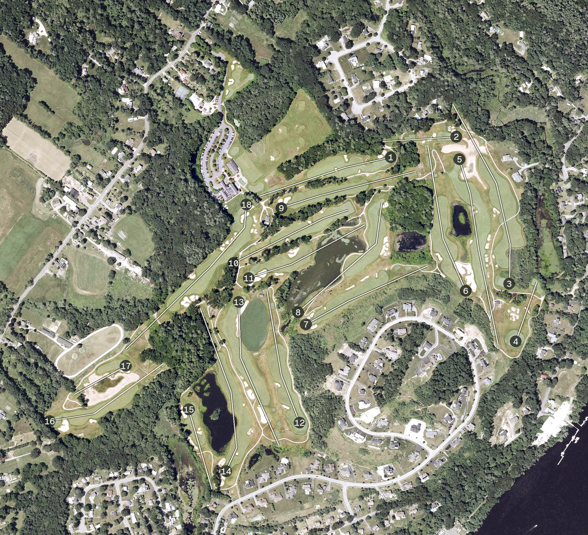 Aerial view of Renaissance Golf Club, MA