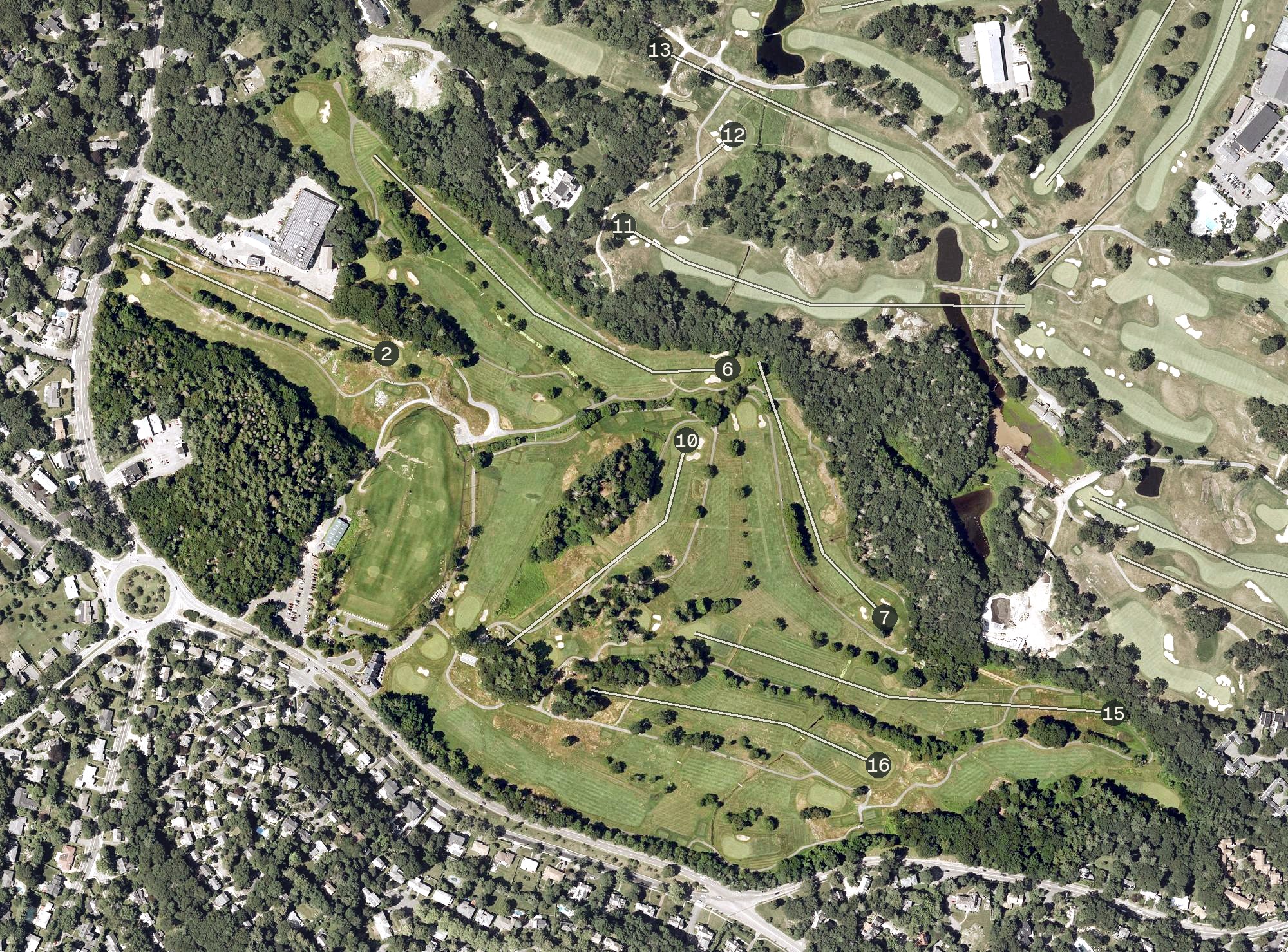 Aerial view of Robert T. Lynch Municipal Golf Course, MA