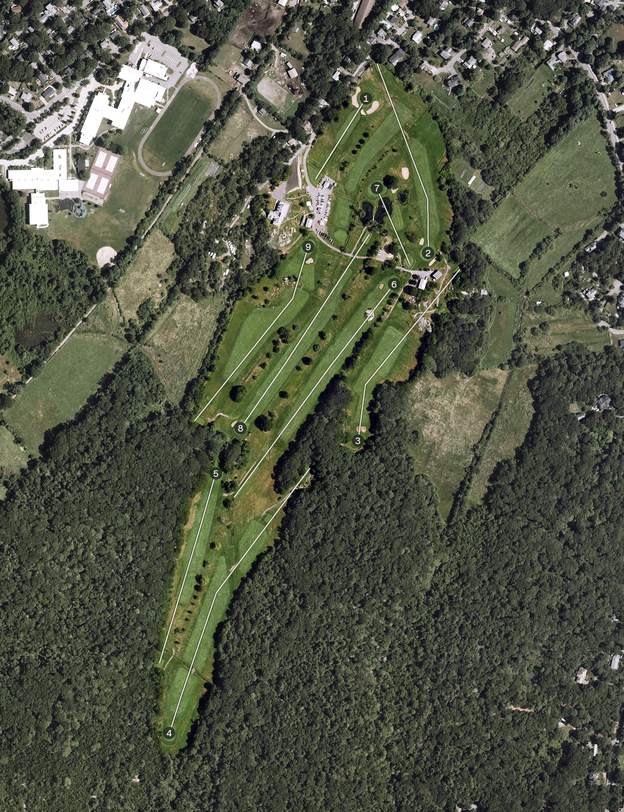 Aerial view of Rockport Golf Club, MA
