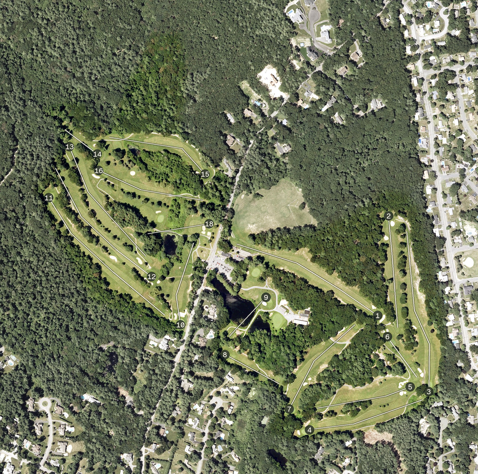 Aerial view of Sagamore Spring Golf Club, MA