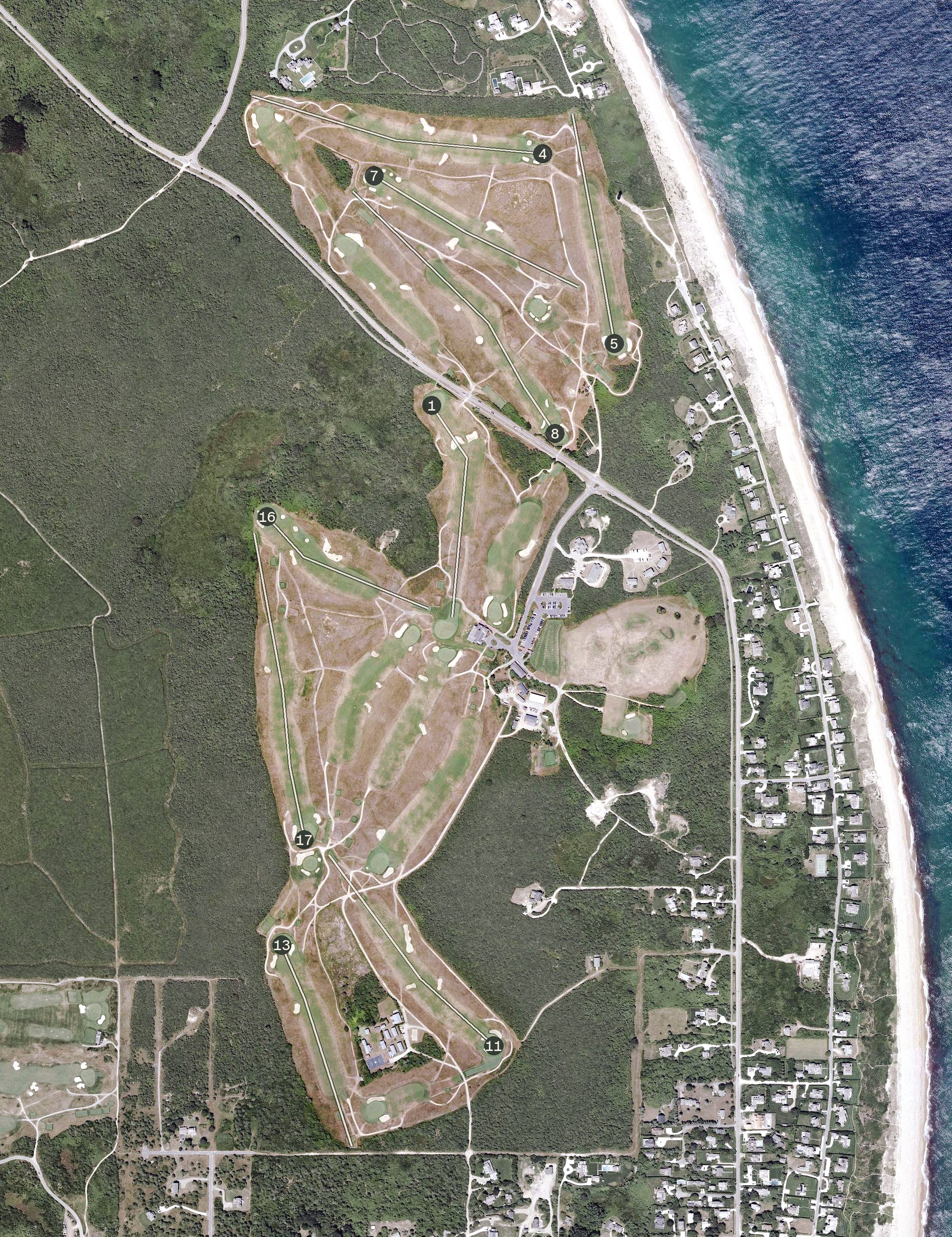 Aerial view of Sankaty Head Golf Club, MA