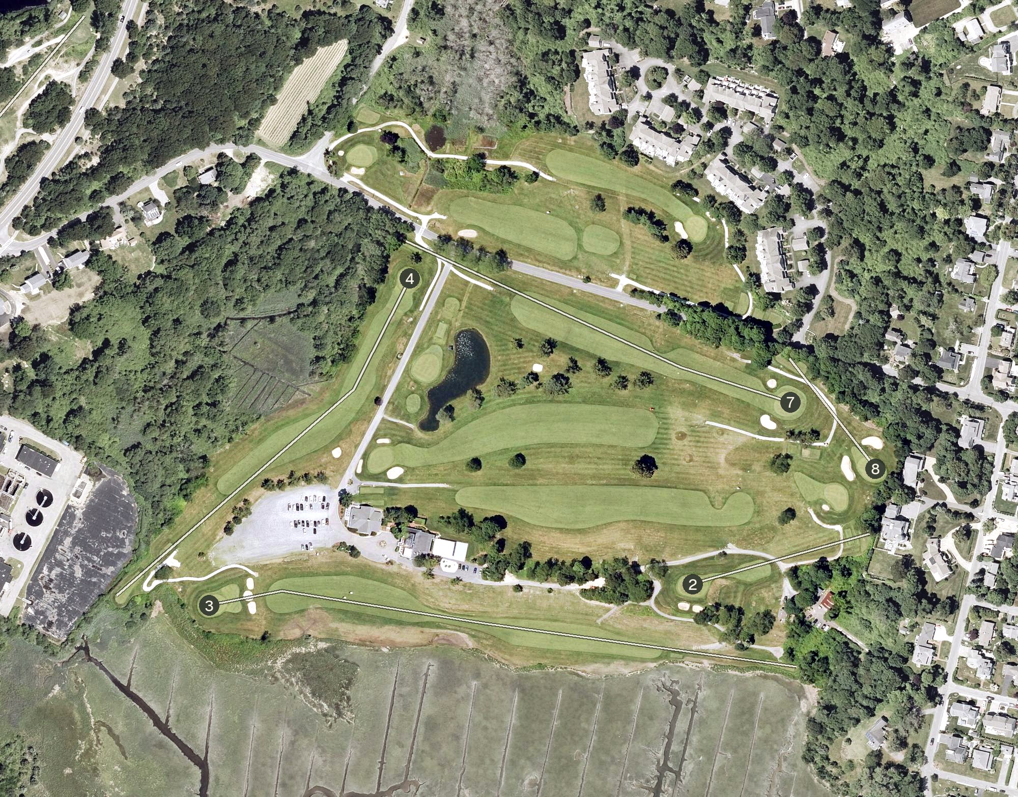 Aerial view of Scituate Country Club, MA